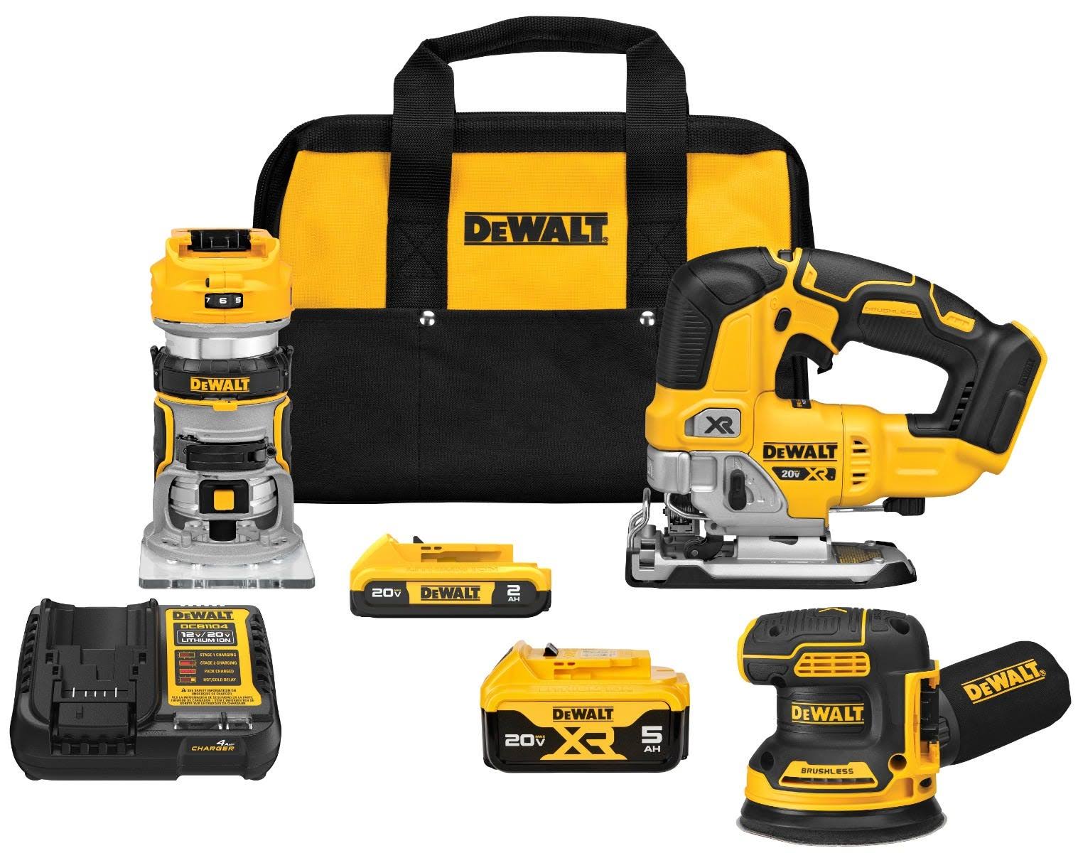 DeWalt DCK307D1P1 20V Max XR 3-Tool Woodworking 5.0Ah Combo Kit