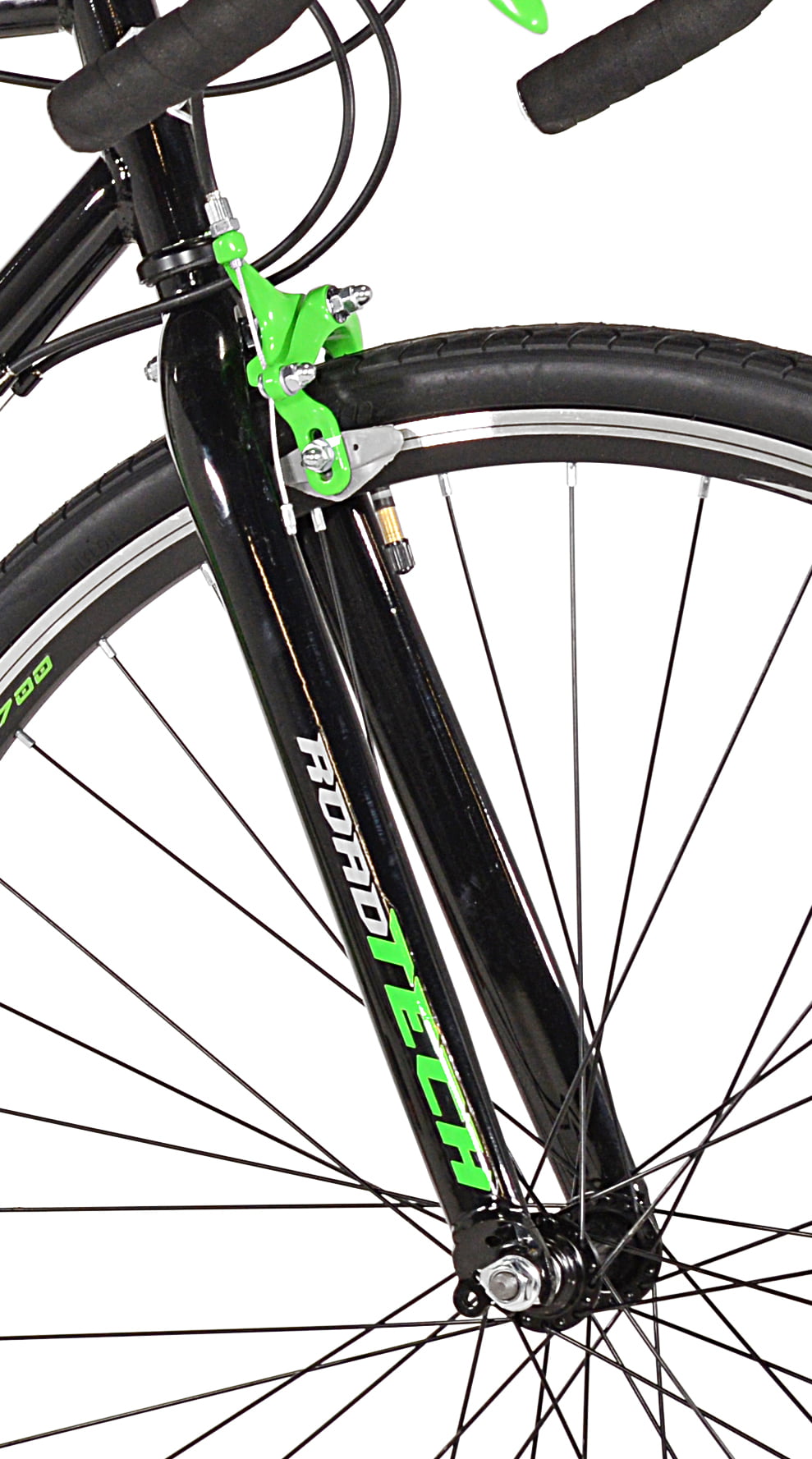 700c RoadTech Men's Bike. Black/Green