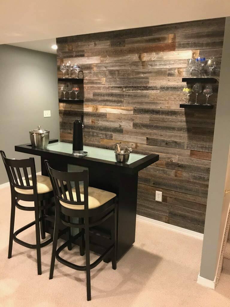 Rockin' Wood Reclaimed Barn Natural Wood paneling, Easy Nail Up Application