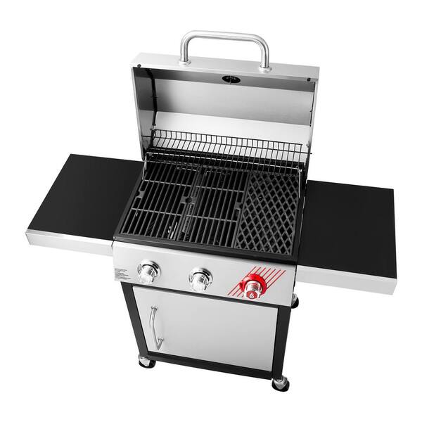 3-Burner Propane Gas Grill in Stainless Steel with TriVantage Multifunctional Cooking System