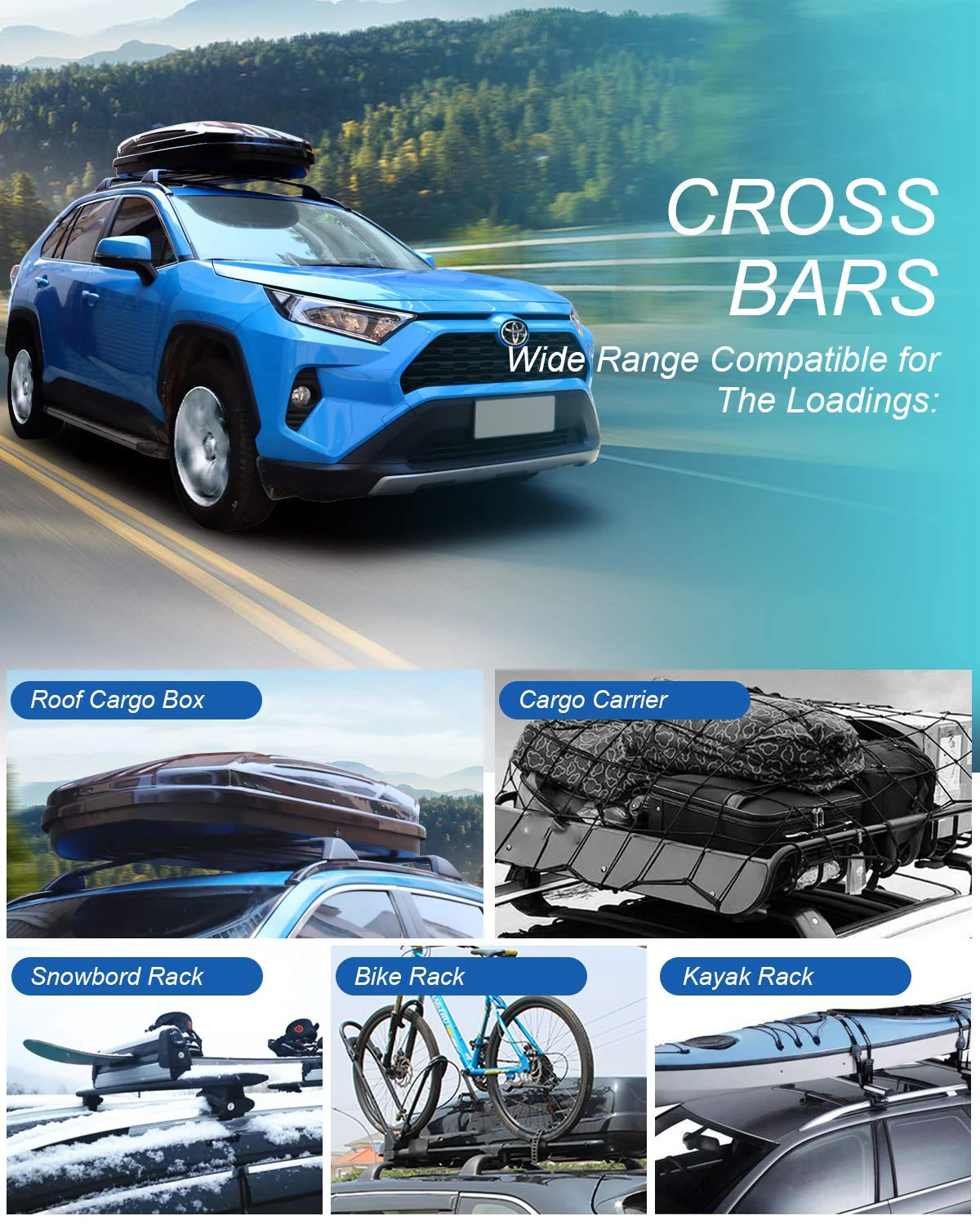 Autekcomma Roof Rack Cross Bars