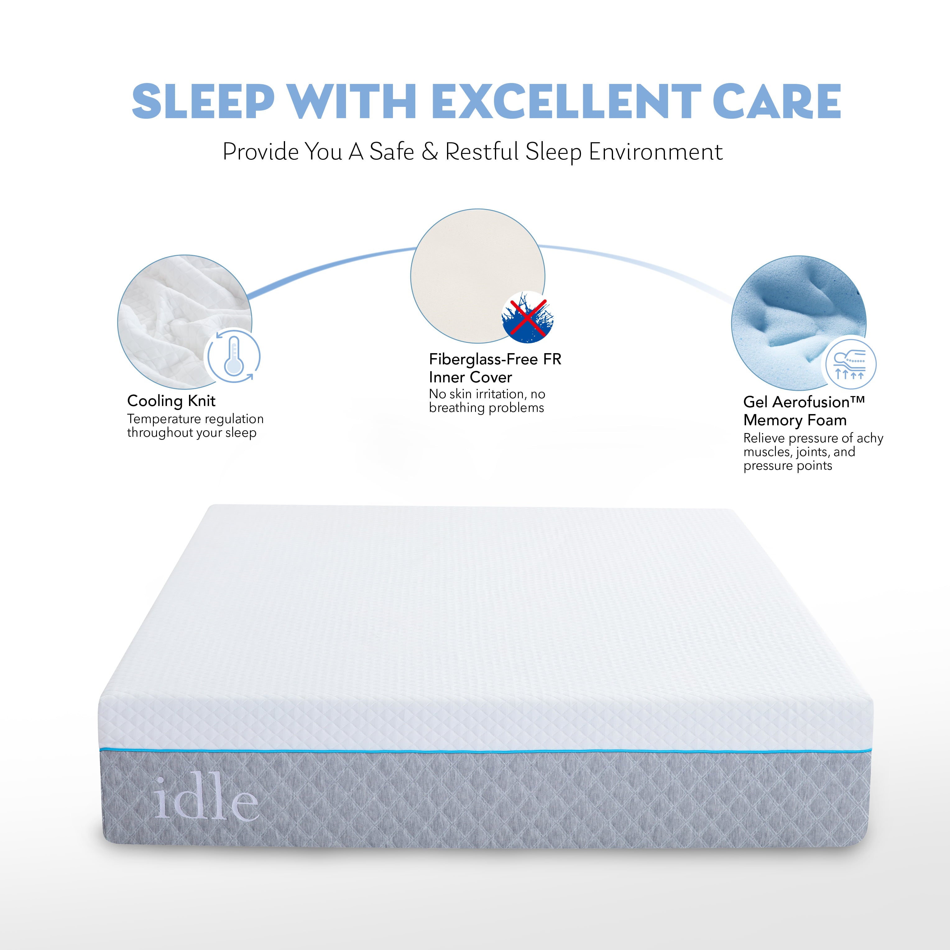 12 inch Gel Memory Foam Mattress. Twin Size Mattress in a Box. Medium