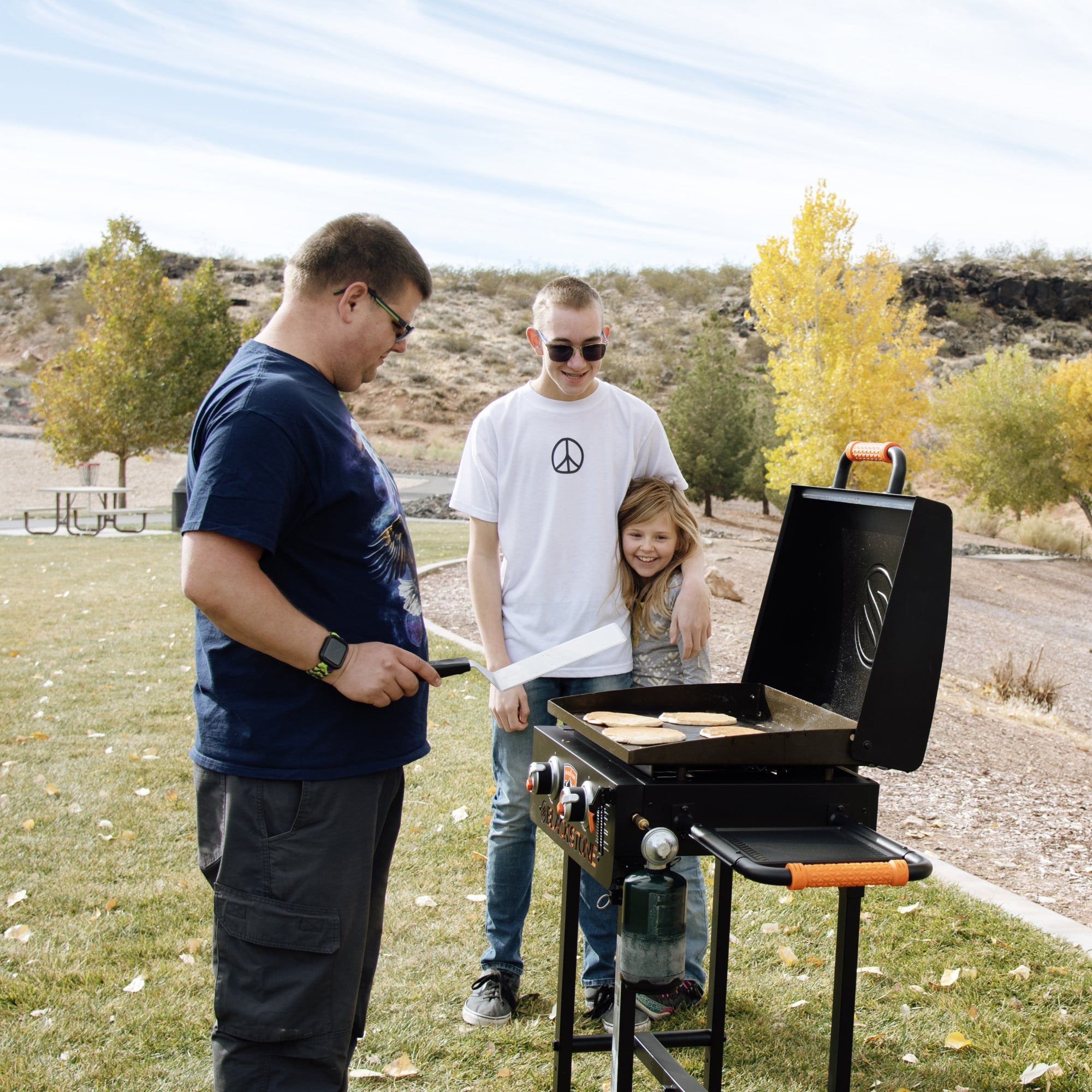 On The Go 2-Burner 22 Cart Griddle with Folding Legs