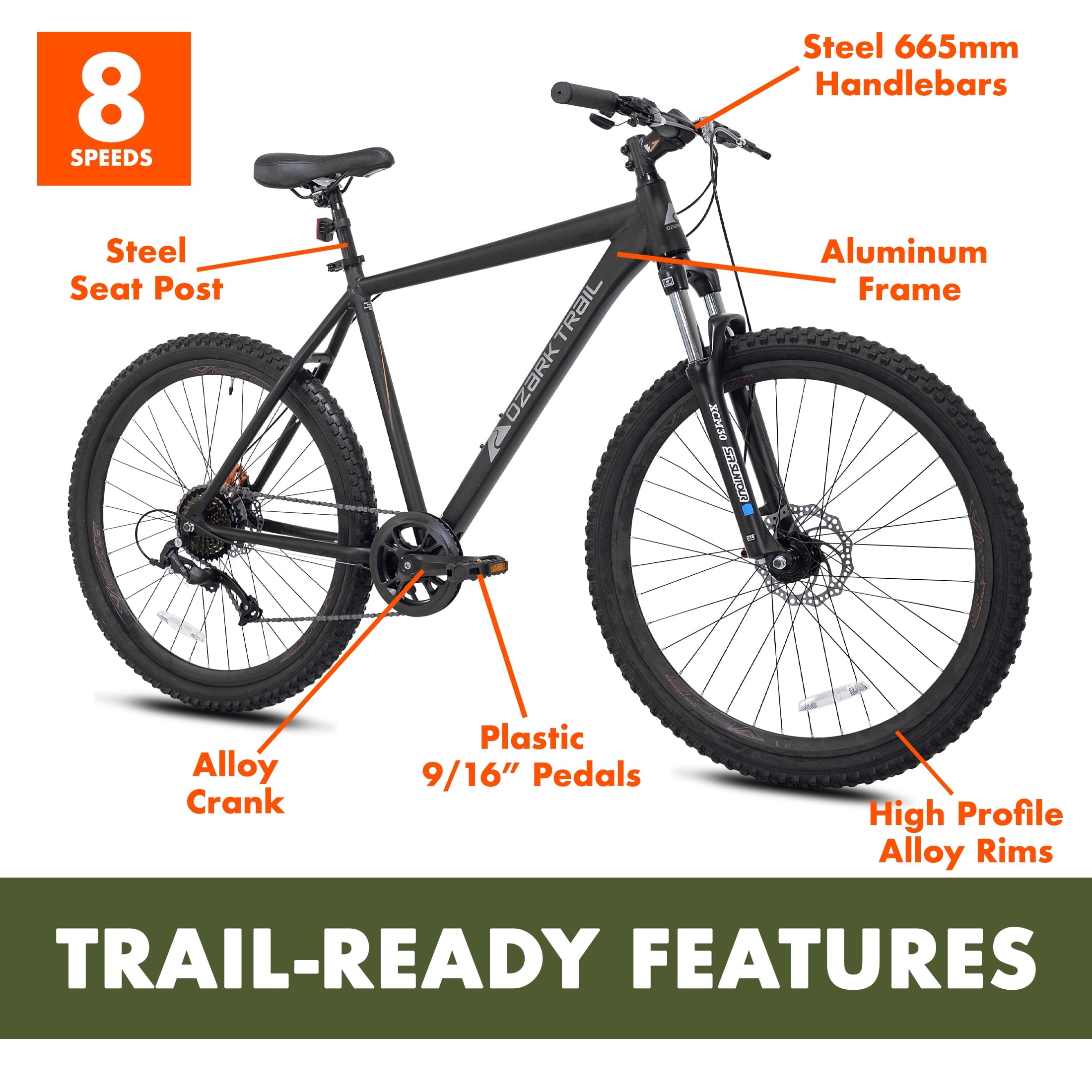 Trail 27.5 Vibe Mountain Bike. Small Frame. Black