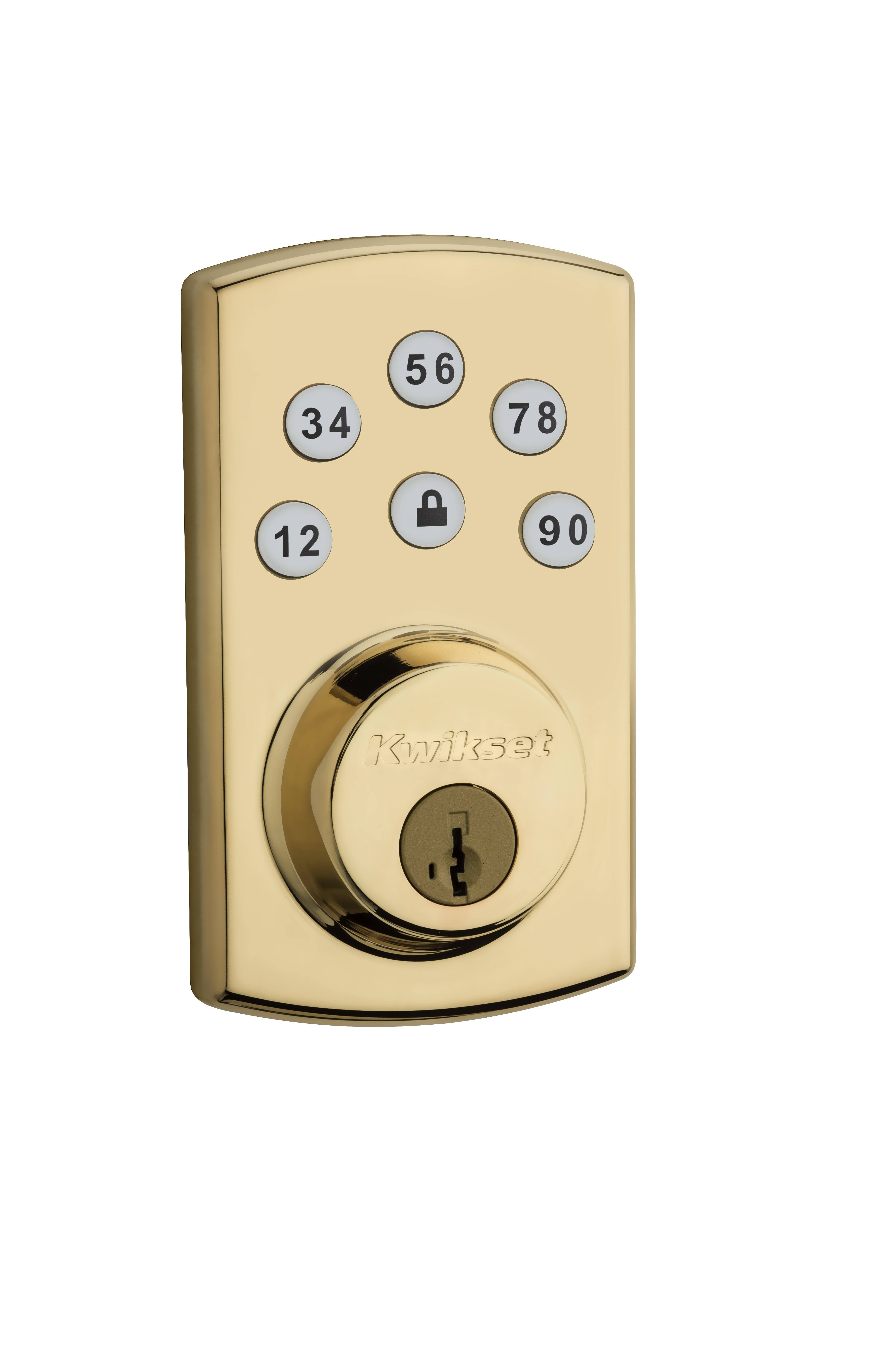 Kwikset 99070-102 Electronic Deadbolt, Polished Brass