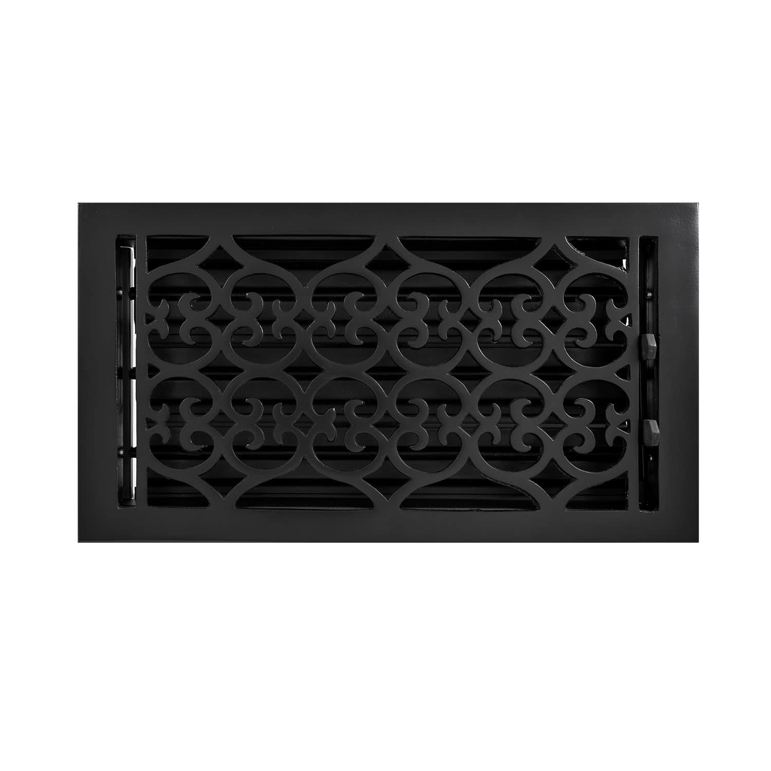 Signature Hardware 919326-6x12 Old Victorian Cast Iron Floor Register - Black