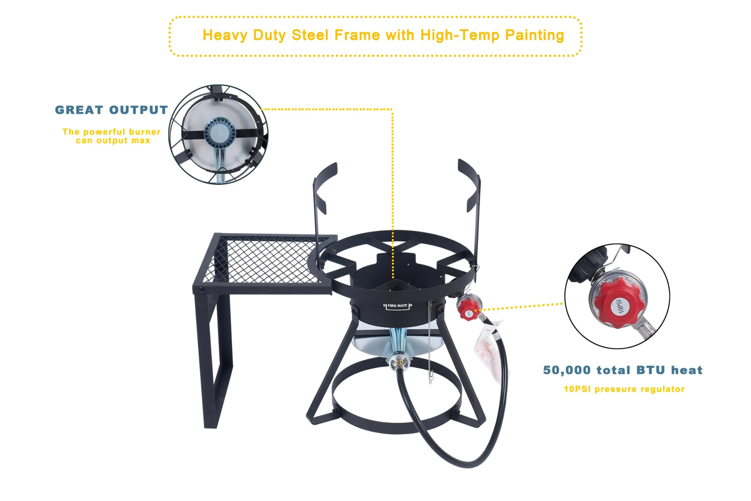 Fire Riot 30 Qt Heavy Gauge Aluminum Turkey Deep Fryer Pot
