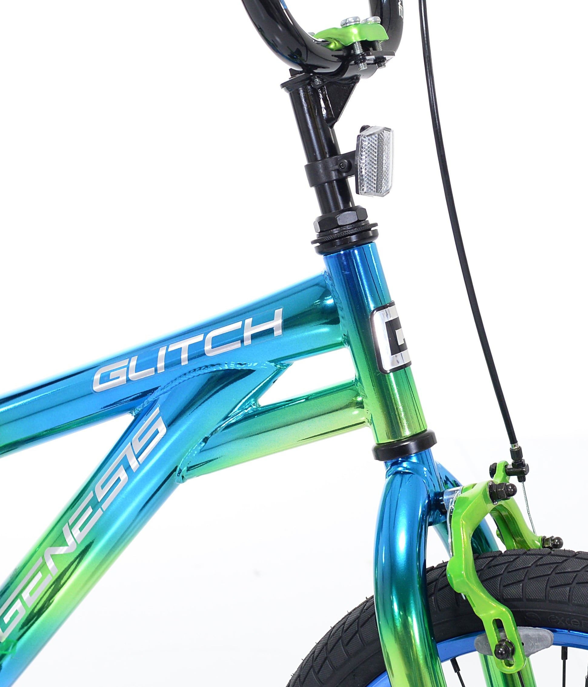 18 Glitch Boy's BMX Bike. Blue/Green