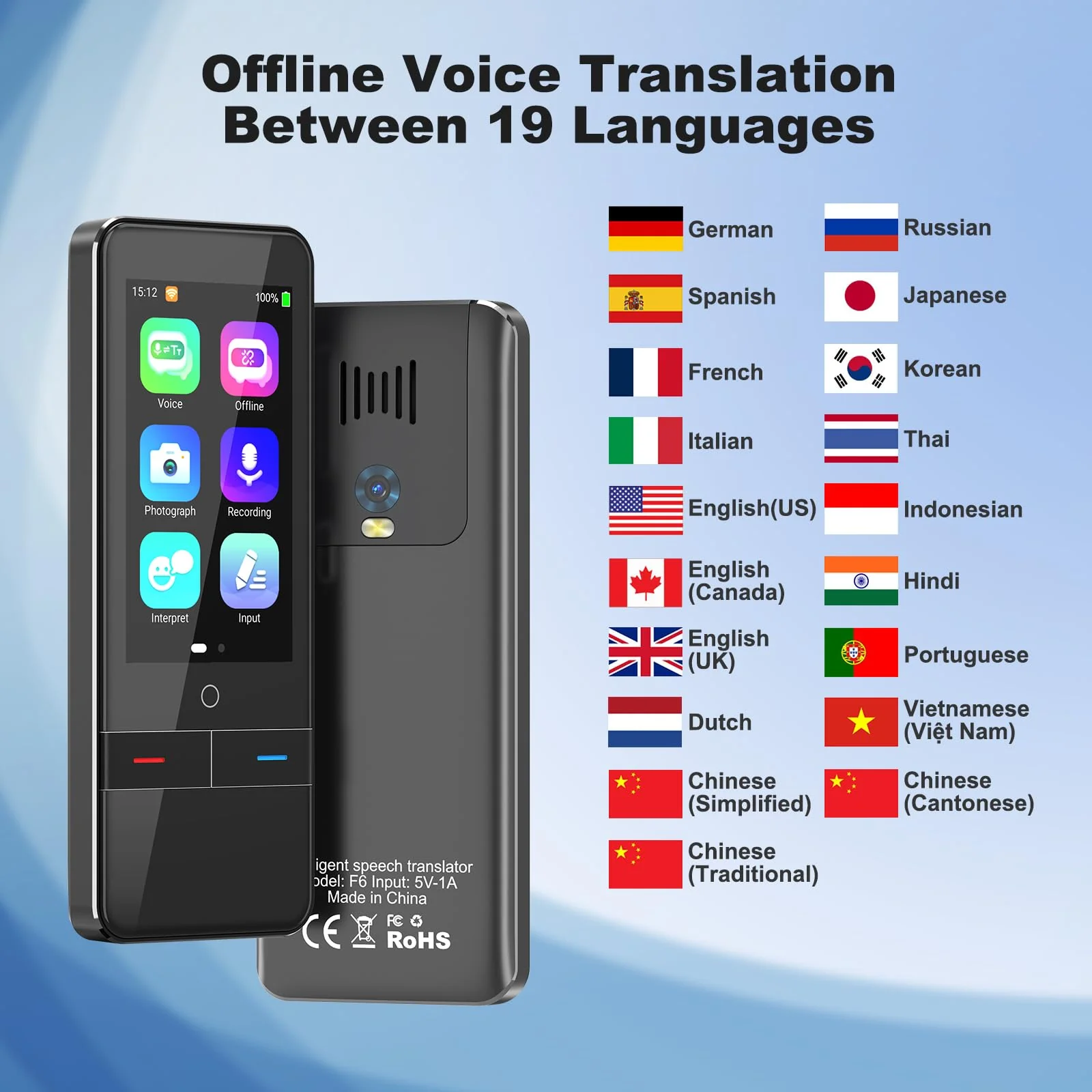 RUISJ Language Translator Device. Real-Time Translator