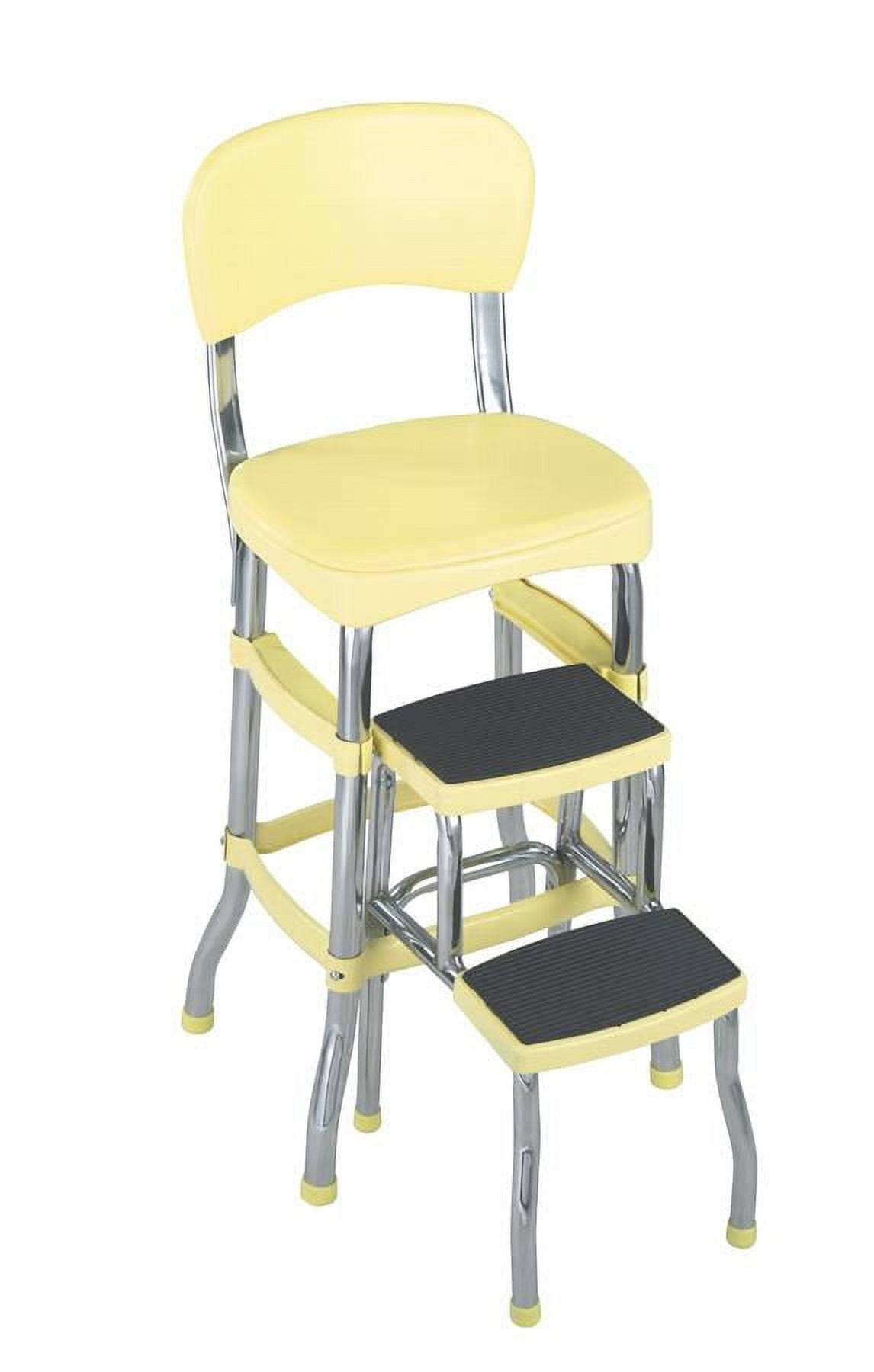 Cosco Stylaire Retro Chair + Step Stool with Sliding Steps. Yellow(Yellow)