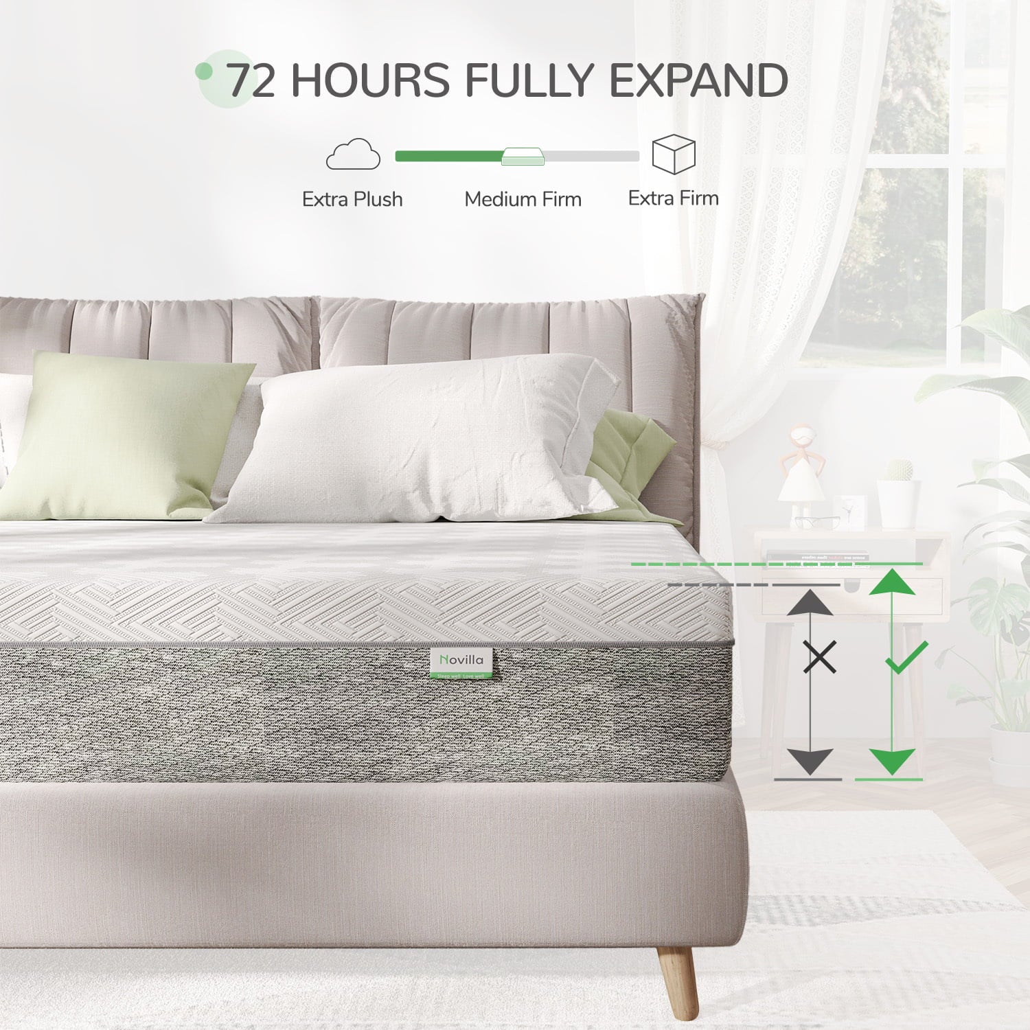 10 inch Gel Memory Foam Mattresses. Queen Size Mattress