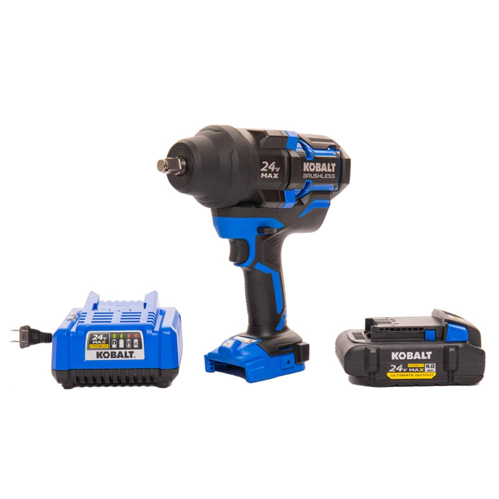 Kobalt 24-Volt XTR Variable Speed Brushless 1/2-in Drive Cordless Impact Wrench (1-Battery Included)