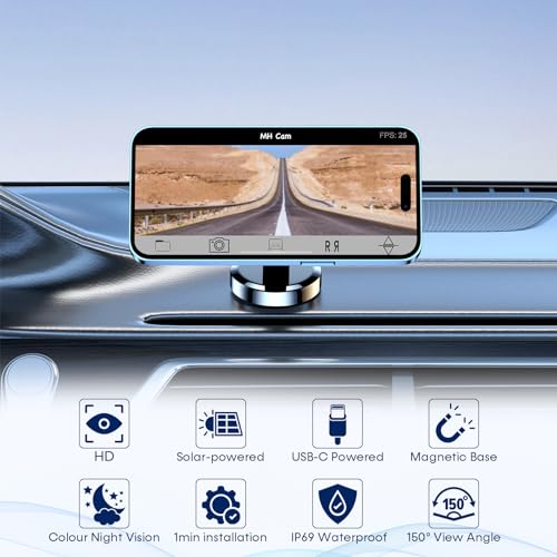 WZBB 1080P Solar Wireless Backup Camera Magnetic