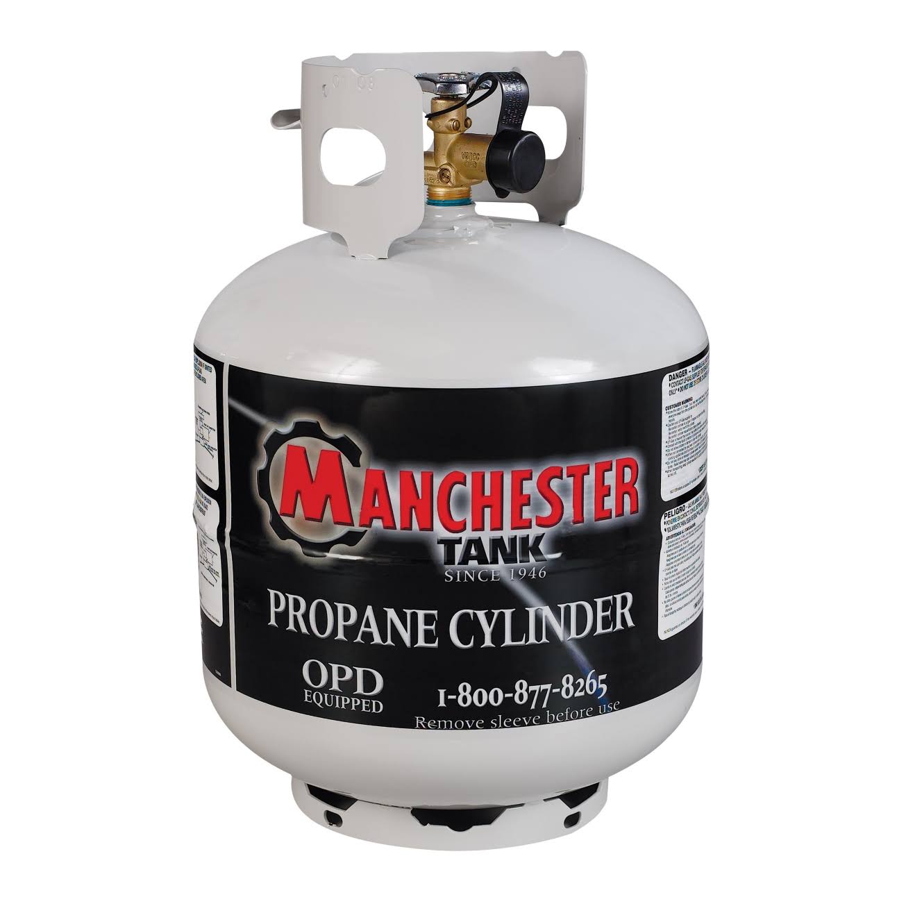 Manchester Tank Propane Cylinder, Gray, 20 lbs