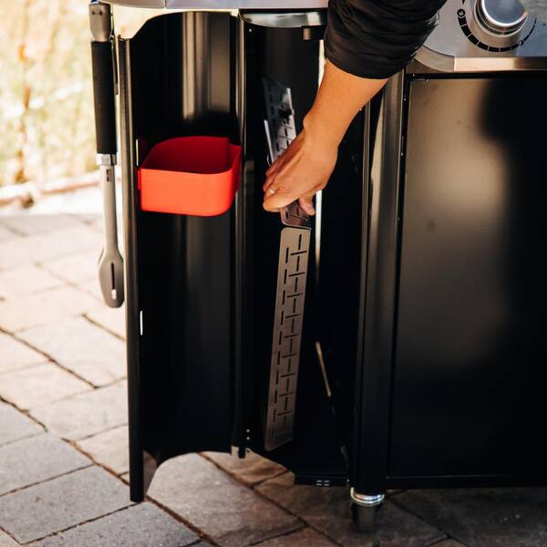 Genesis E-335 3- Burner Propane Gas Grill in Deep Ocean Blue with Side Burner