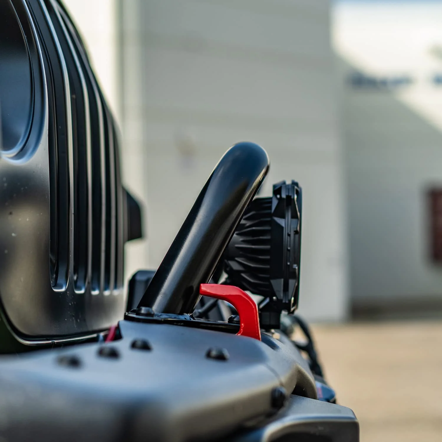 RockTrix Black Front Brush Guard. Steel Bar Grille Guard