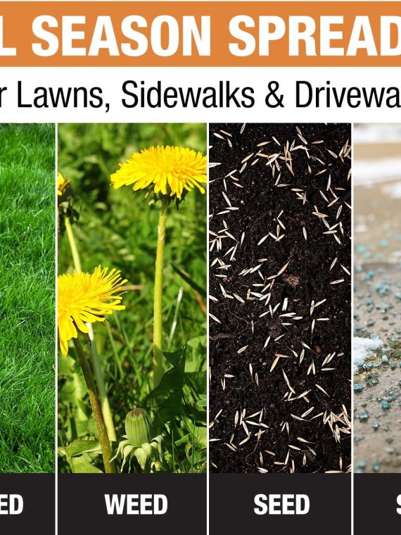 Multi-Purpose Walk Behind Push Spreader 3039632R Grounds Keeper. 100 Pound Capacity. Multi Use Tool for Grass Seed. Salt. De-Icer. Fertilizer and Seeds � Spreader