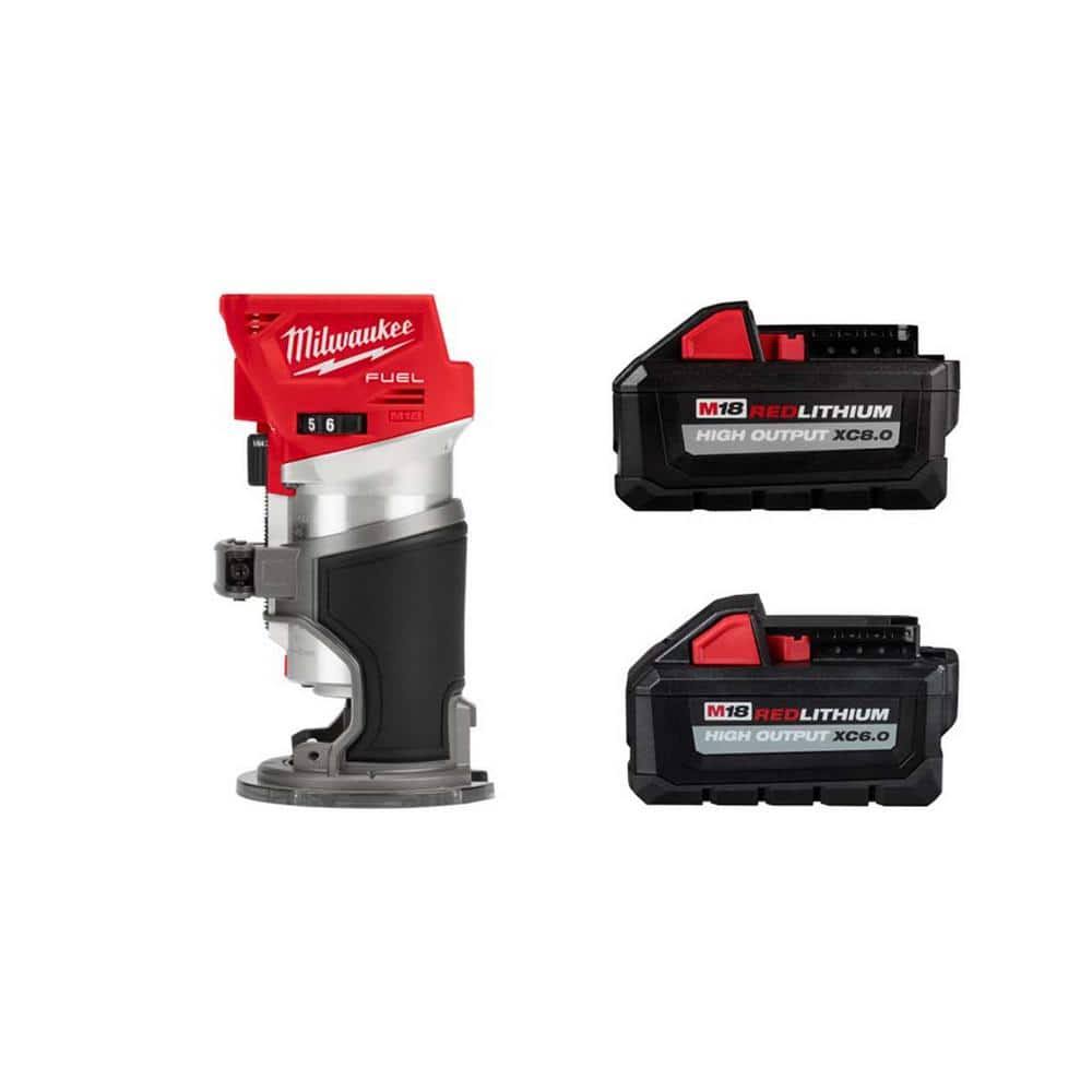 Milwaukee M18 Fuel 18V Lithium-Ion Brushless Cordless Compact Router w/ (2) Batteries
