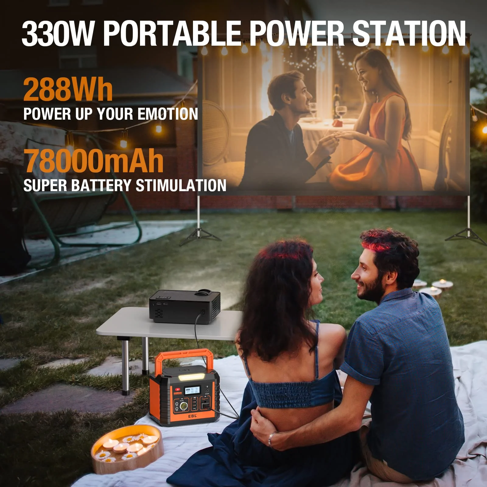 EBL Portable Power Station. 110V/330W Solar Generator