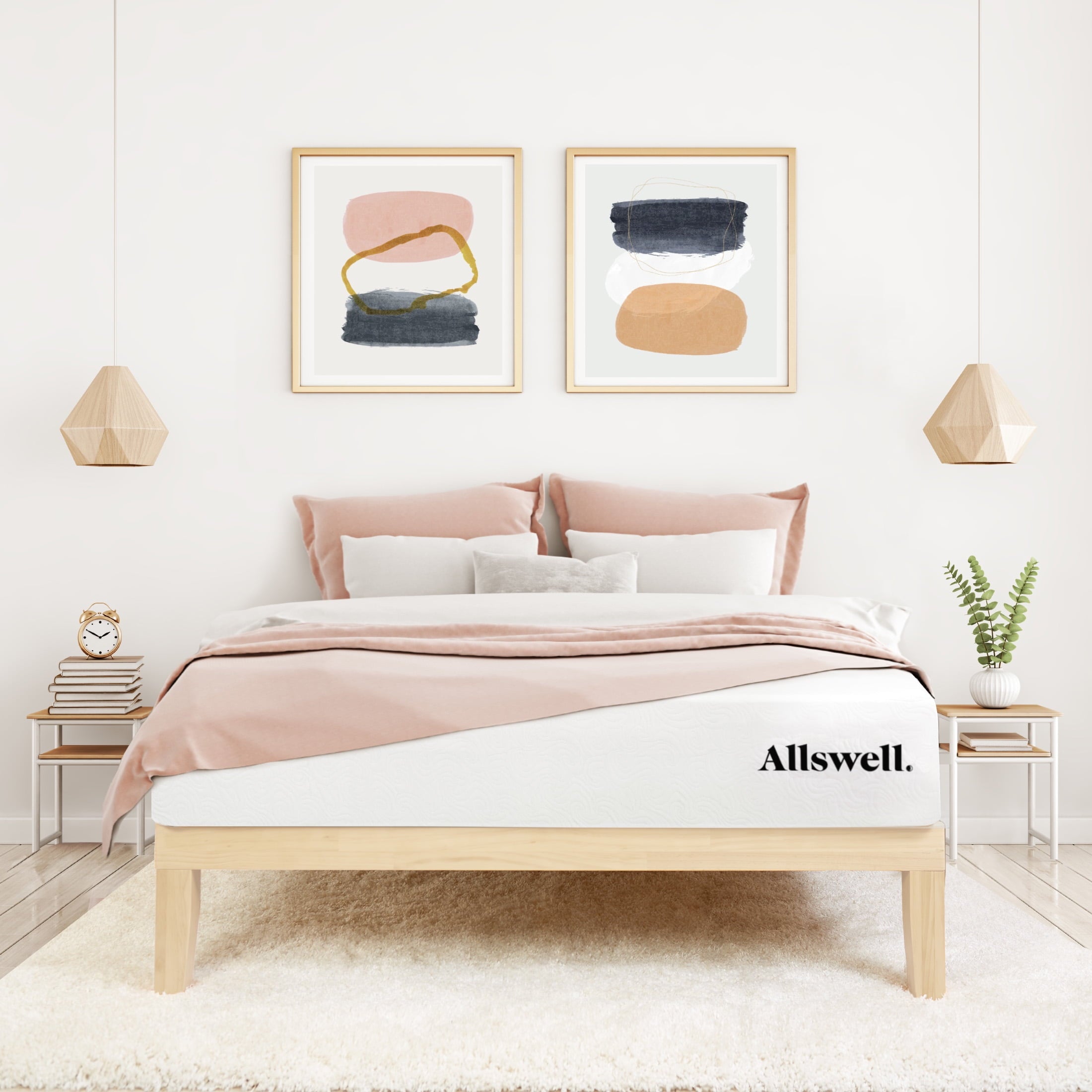 Allswell X 10�� Hybrid of Memory Foam and Coils Mattress With Antimicrobial Treated Cover. King