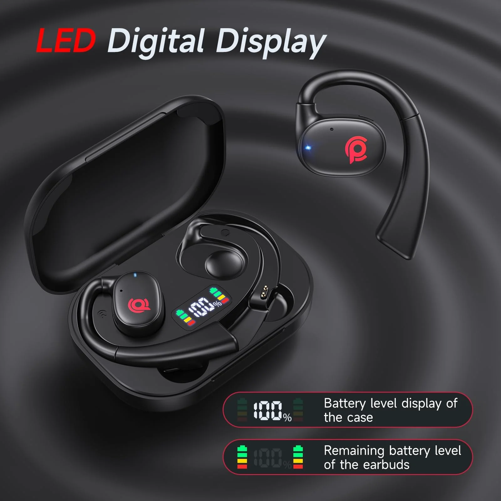 Open Ear Bluetooth Headphones Wireless Charging