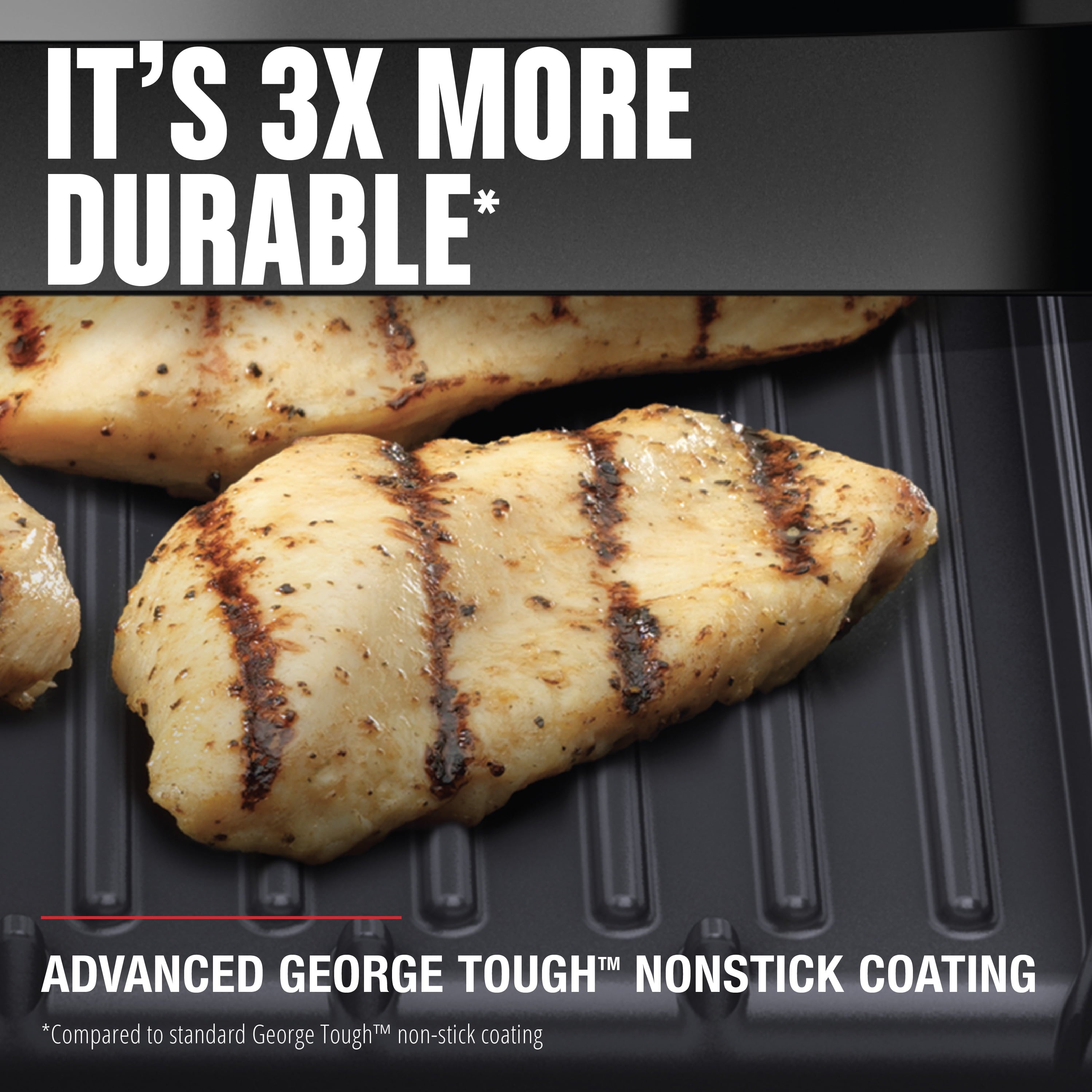 Foreman 4-Serving Removable Plate Grill and Panini. Black. GRP1065B