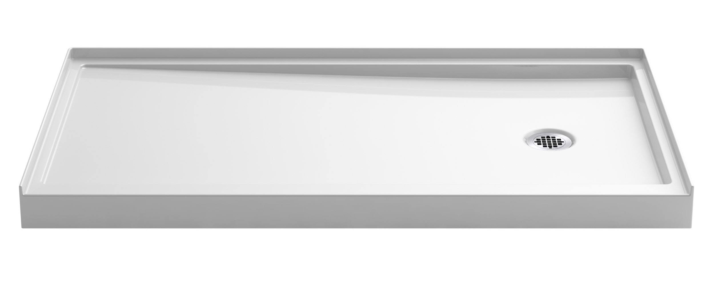 Kohler K-8458-0 Rely Acrylic Shower Base with Right Drain, White