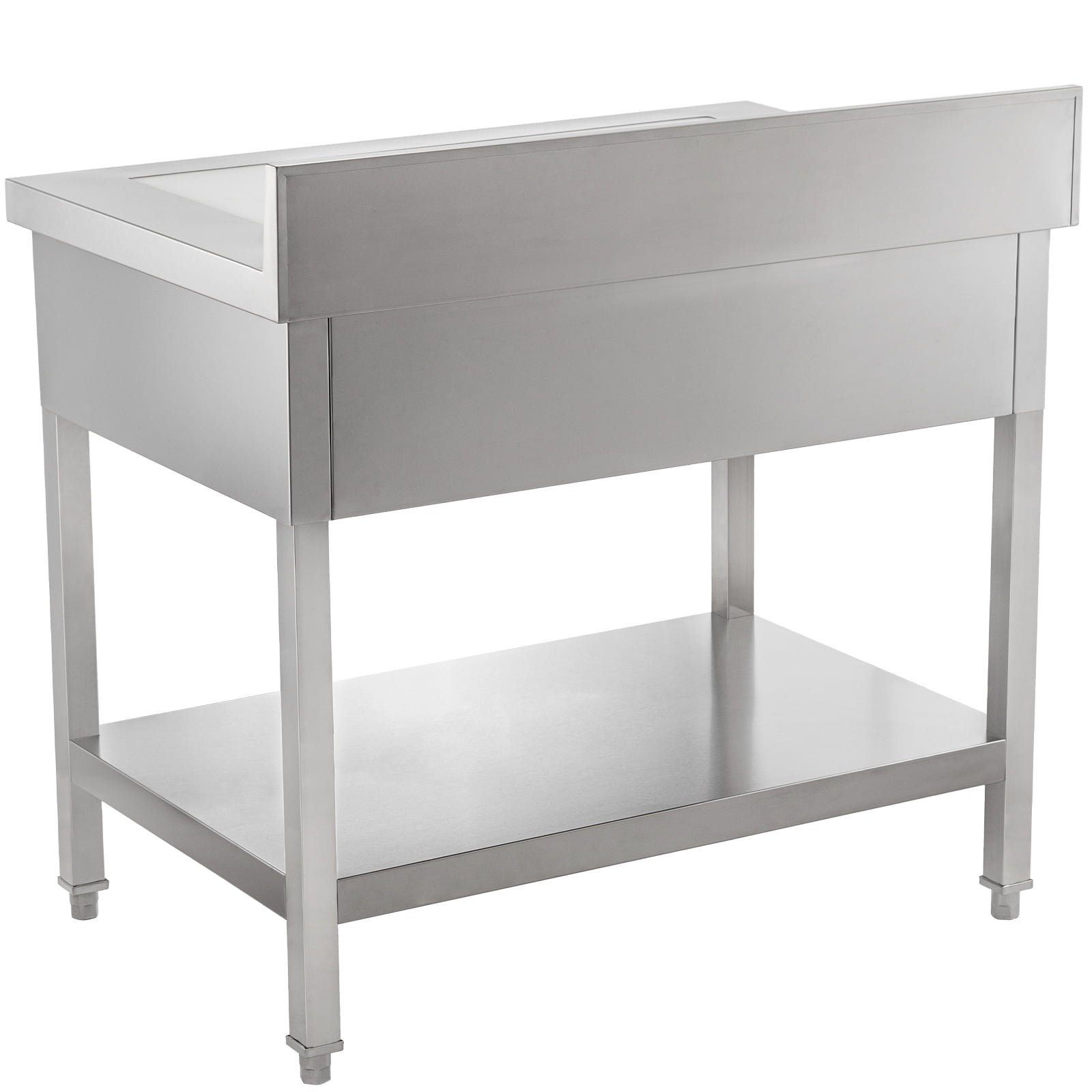 Commercial Work Table Workstation 24 x 42 Inches Commercial Food Prep Work Table with 2 Drawers. Undershelf and Backsplash. 992 lbs Load Stainless-Steel Kitchen Island for Restaurant. Home and Hotel