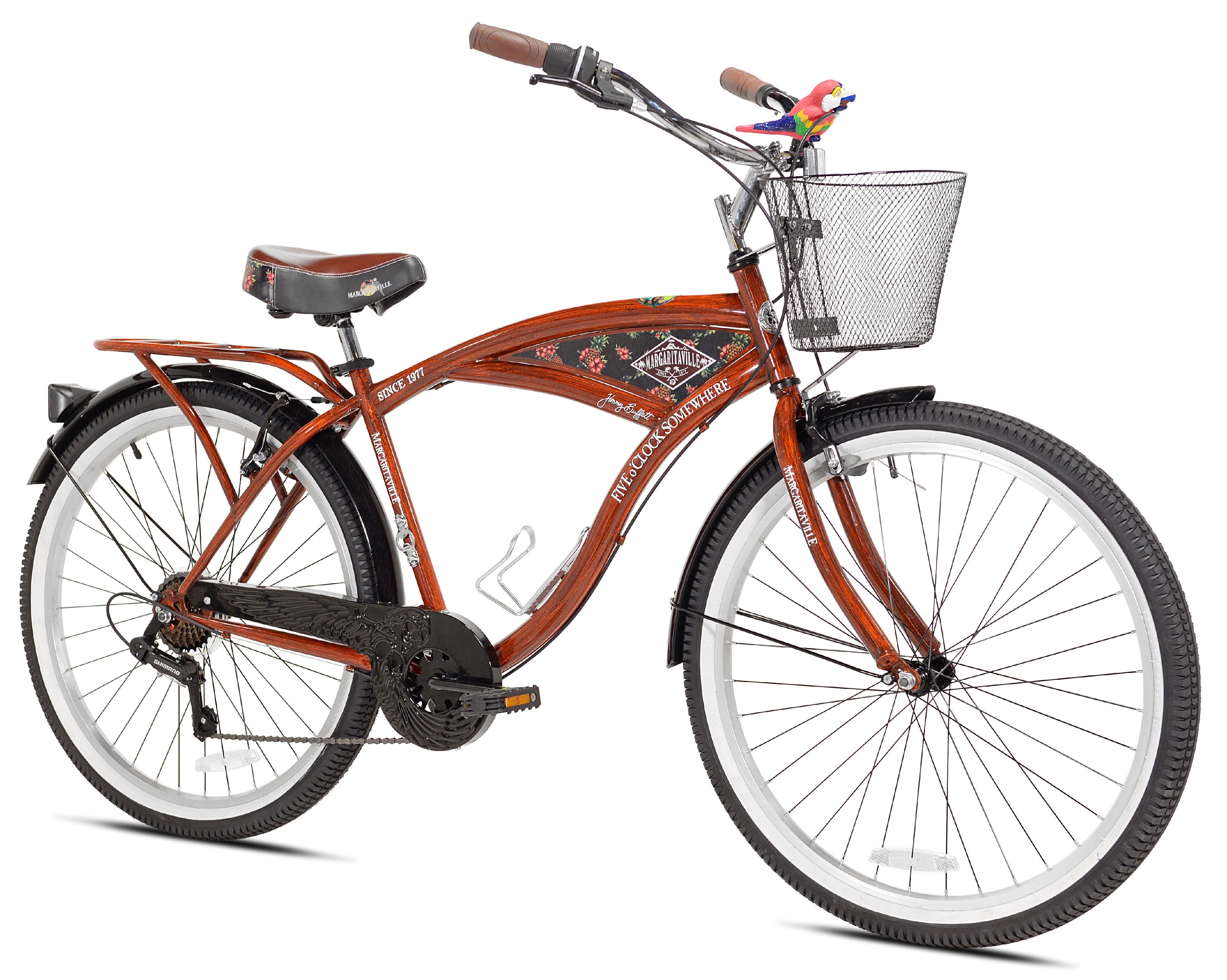26 Margaritaville Men's Cruiser Bike. Wood Grain Color