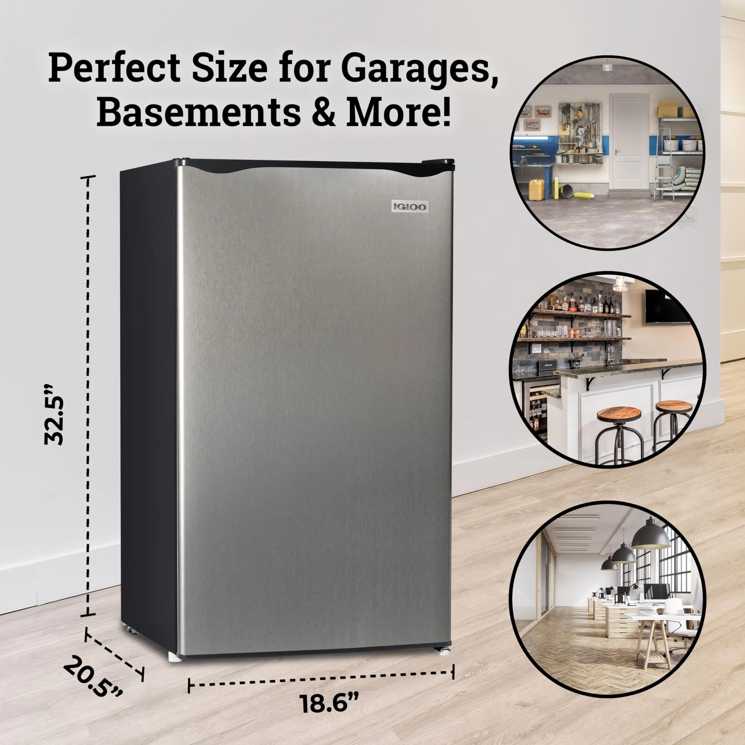 Igloo 3.2 Cu.Ft. Single Door Compact Refrigerator with Freezer