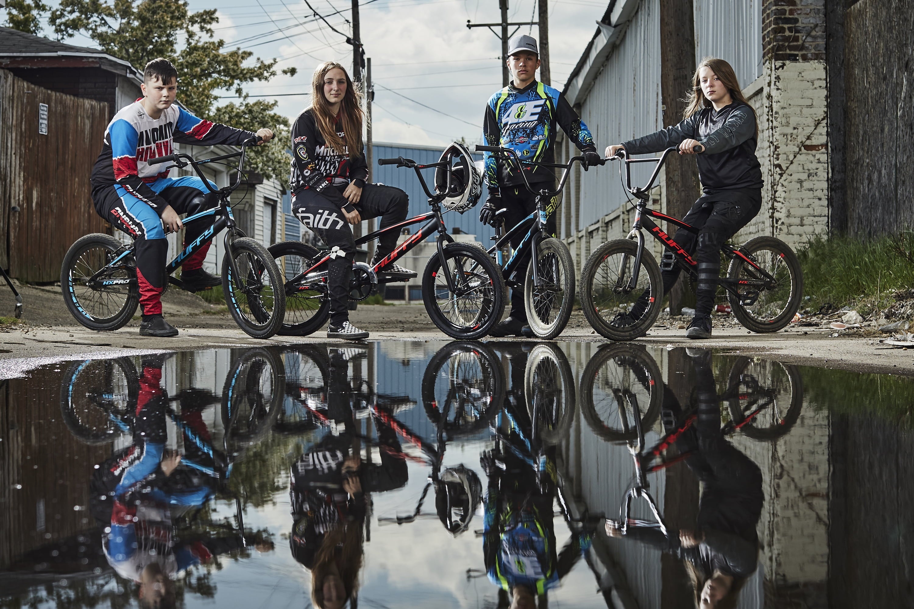 20-inch BMX Bikes HX-Pro Bike. Black with Teal. Aluminum Frame