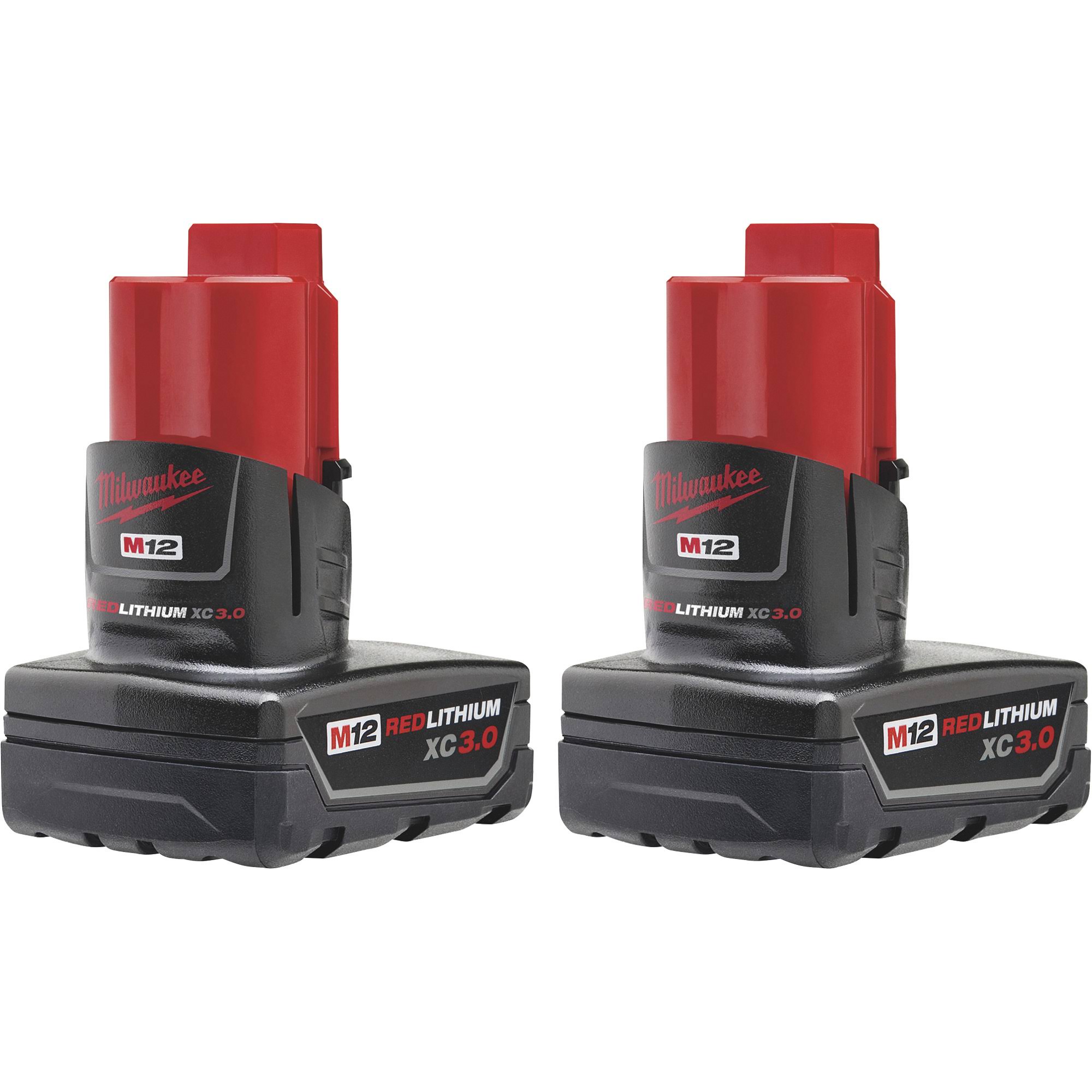 Milwaukee M12 REDLITHIUM XC Extended Capacity 3.0Ah Battery - 2-Pack Model 48-11-2412