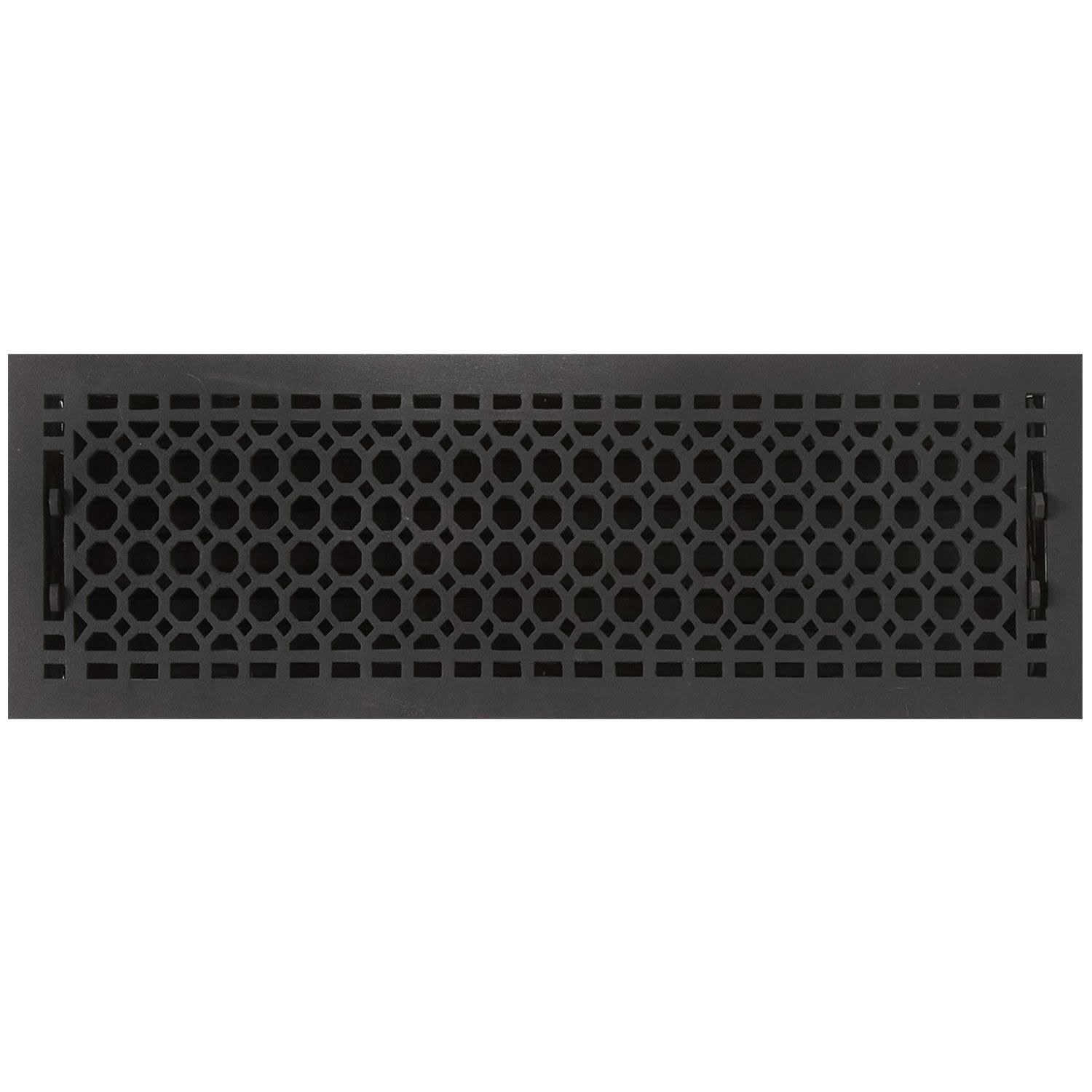 Signature Hardware 917438-6-22 Honeycomb Cast Iron Floor Register - Black