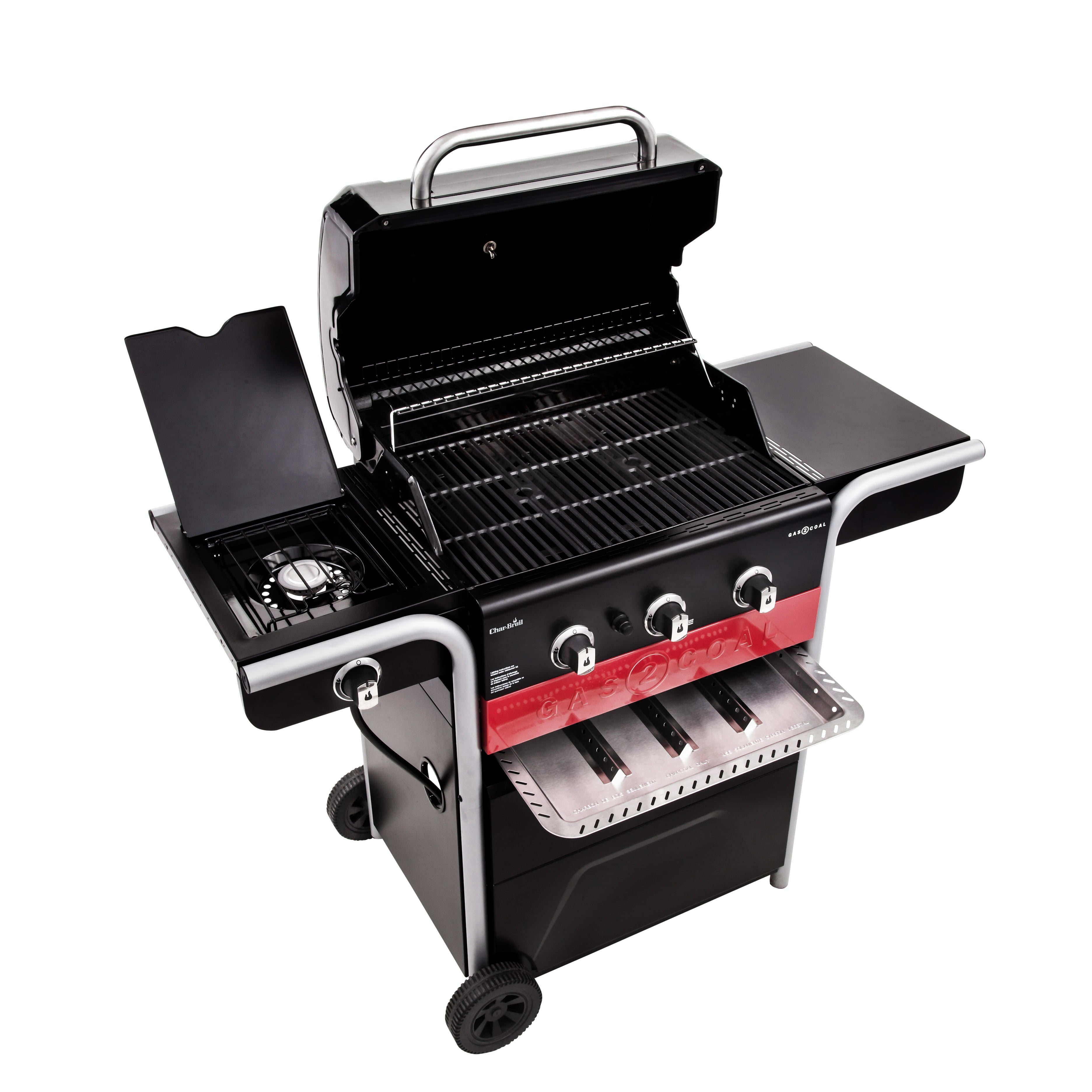 Gas2Coal 3-Burner LP Gas & Charcoal Outdoor Combination Grill