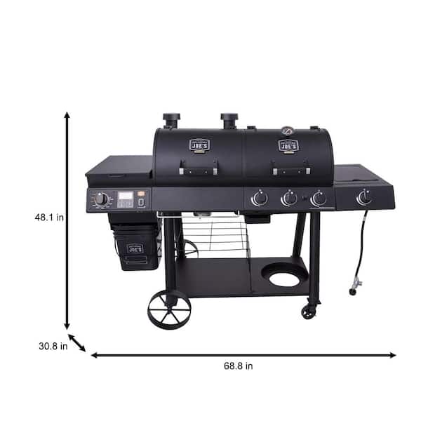 Rider Combo Gas and Pellet Grill in Black with 997 sq. in. Cooking Space