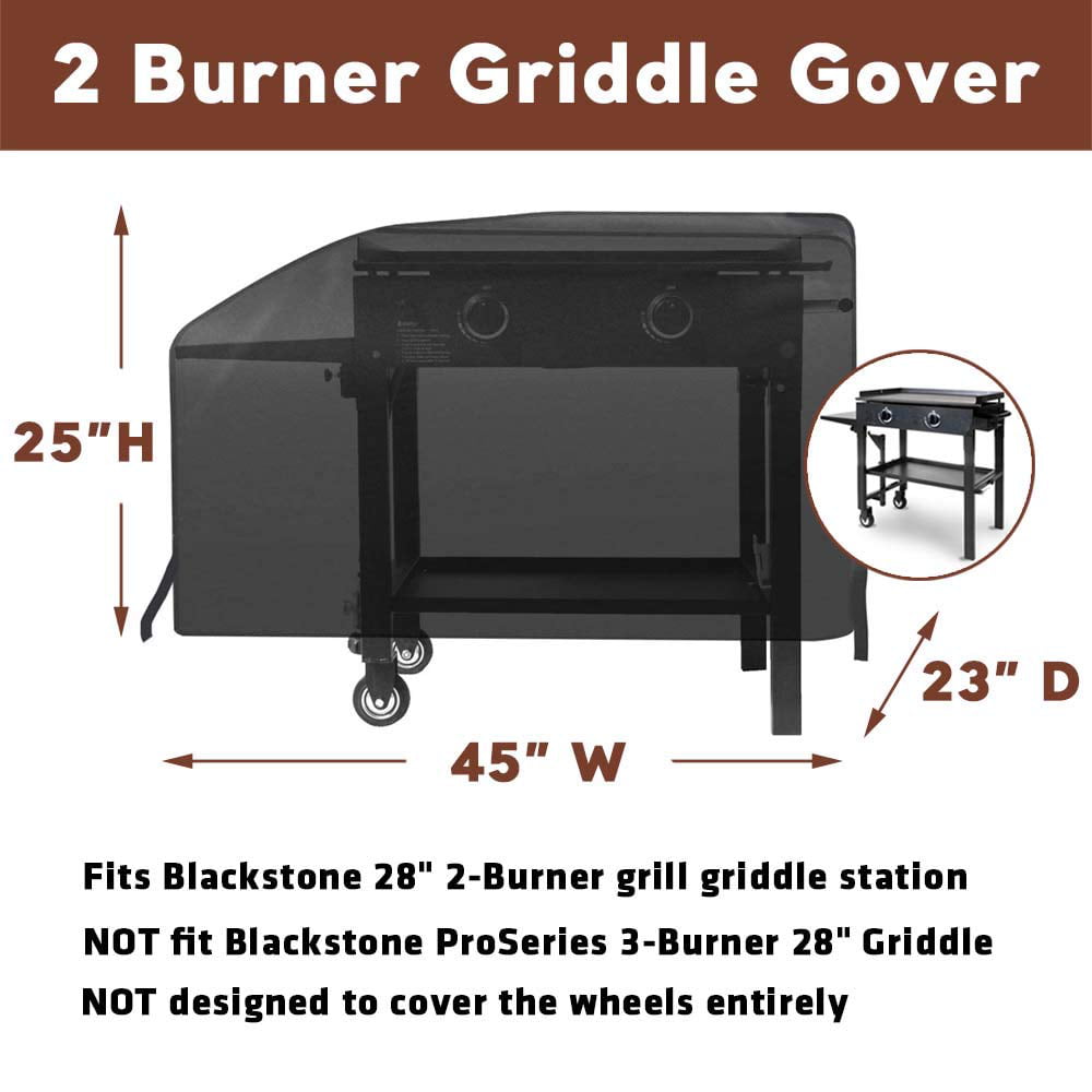 28 inch Outdoor Griddle Cover for Blackstone Flat Top Grill Griddle Station 2 Burner