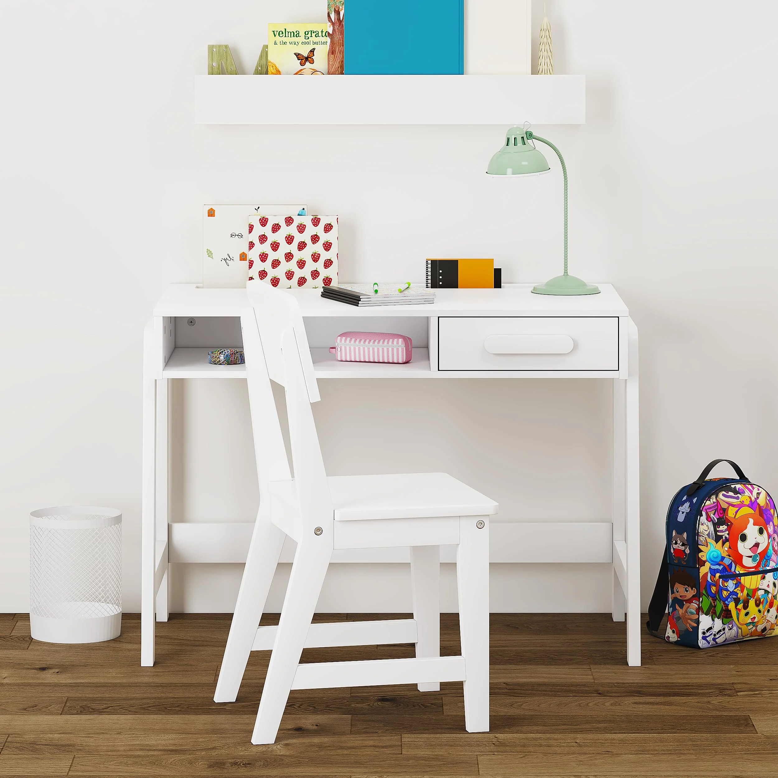 UTEX Kids Desk and Chair Set for Kids with Drawers