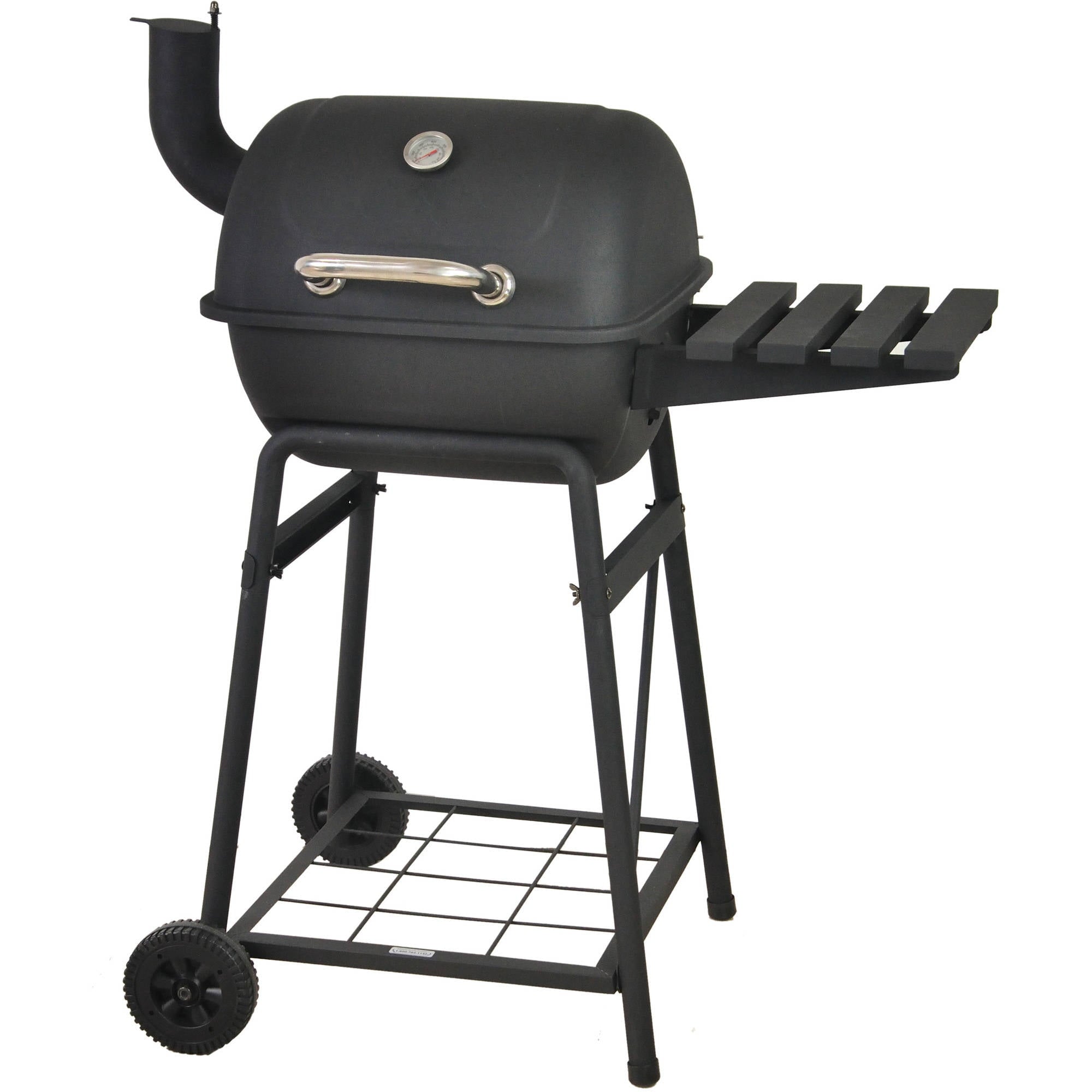 26 Mini Barrel Charcoal Grill with Side Shelf. Black. CBC1760W
