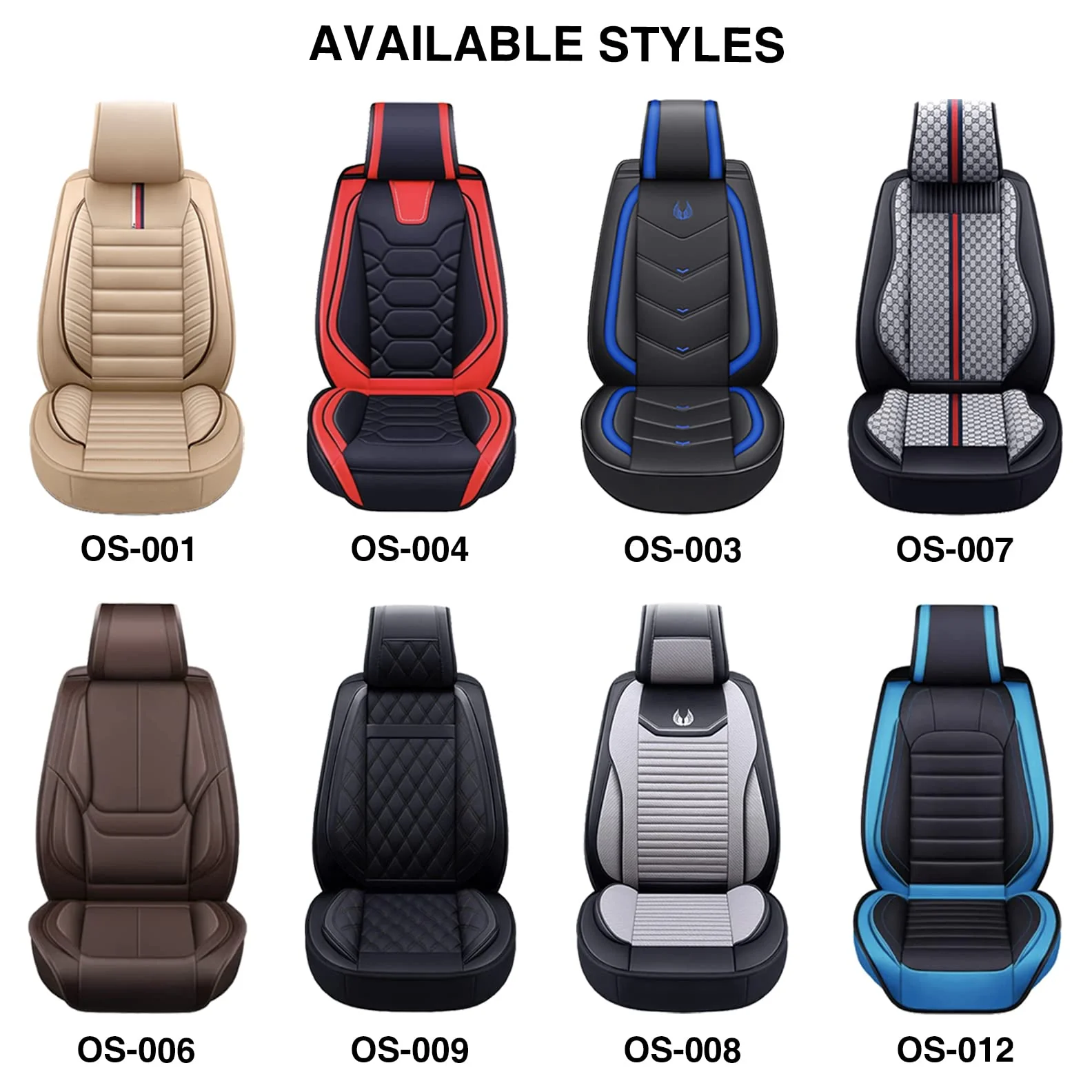 OASIS AUTO Car Seat Covers. Waterproof Faux Leather Cushion