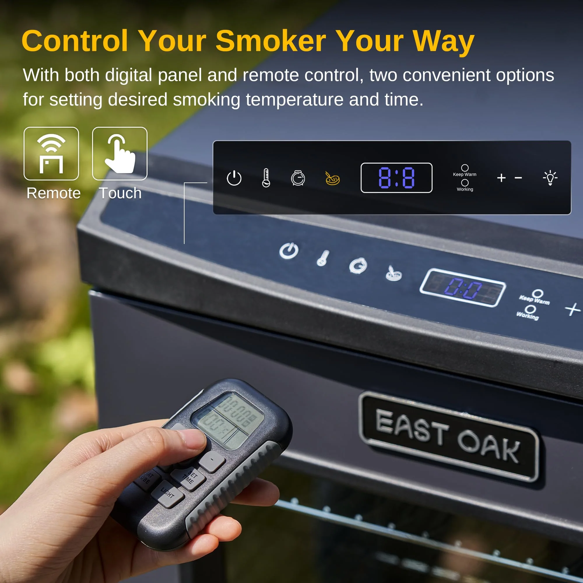 EAST OAK 30 Digital Electric Smoker with Glass Door