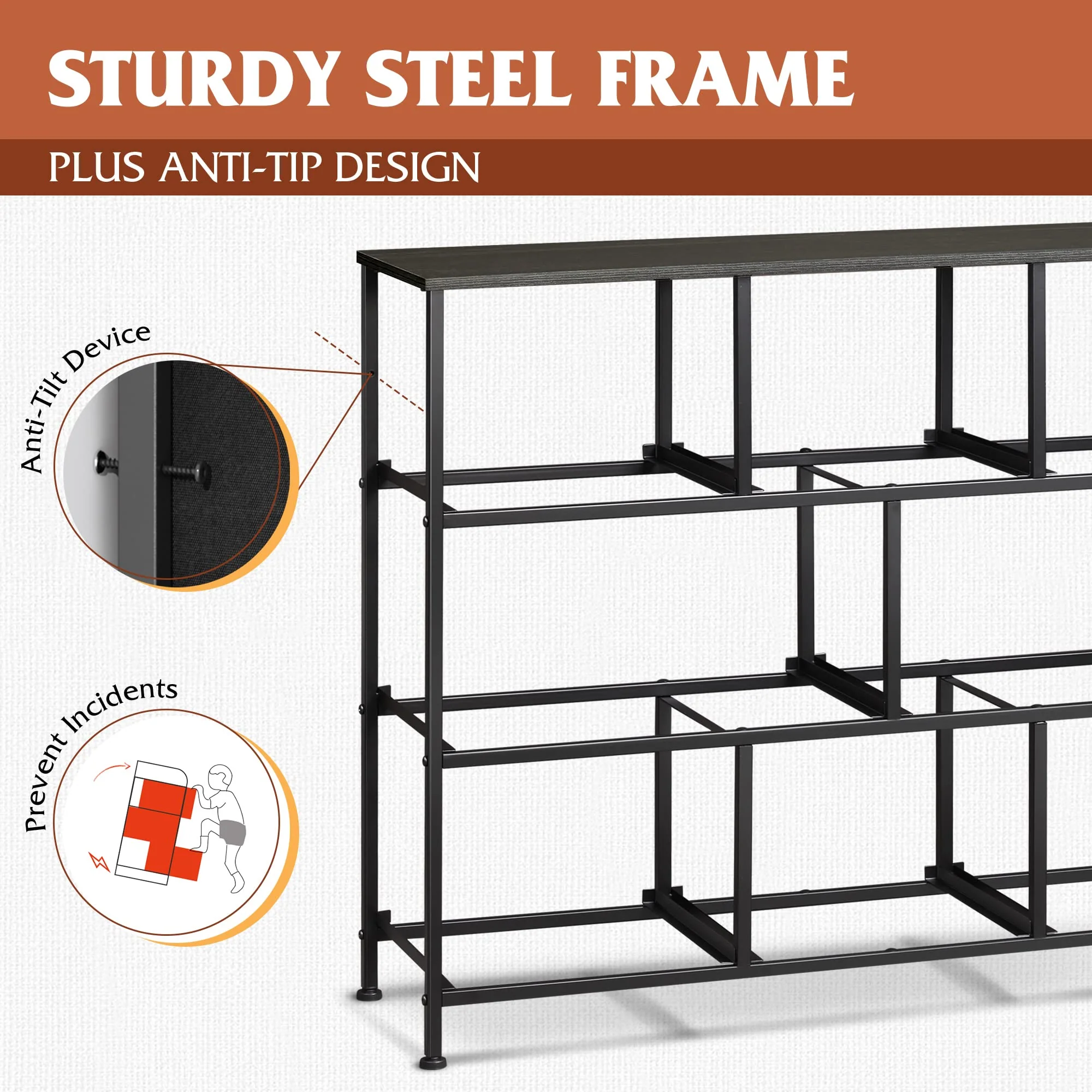 WLIVE Fabric Dresser for Bedroom. Storage Drawer Unit