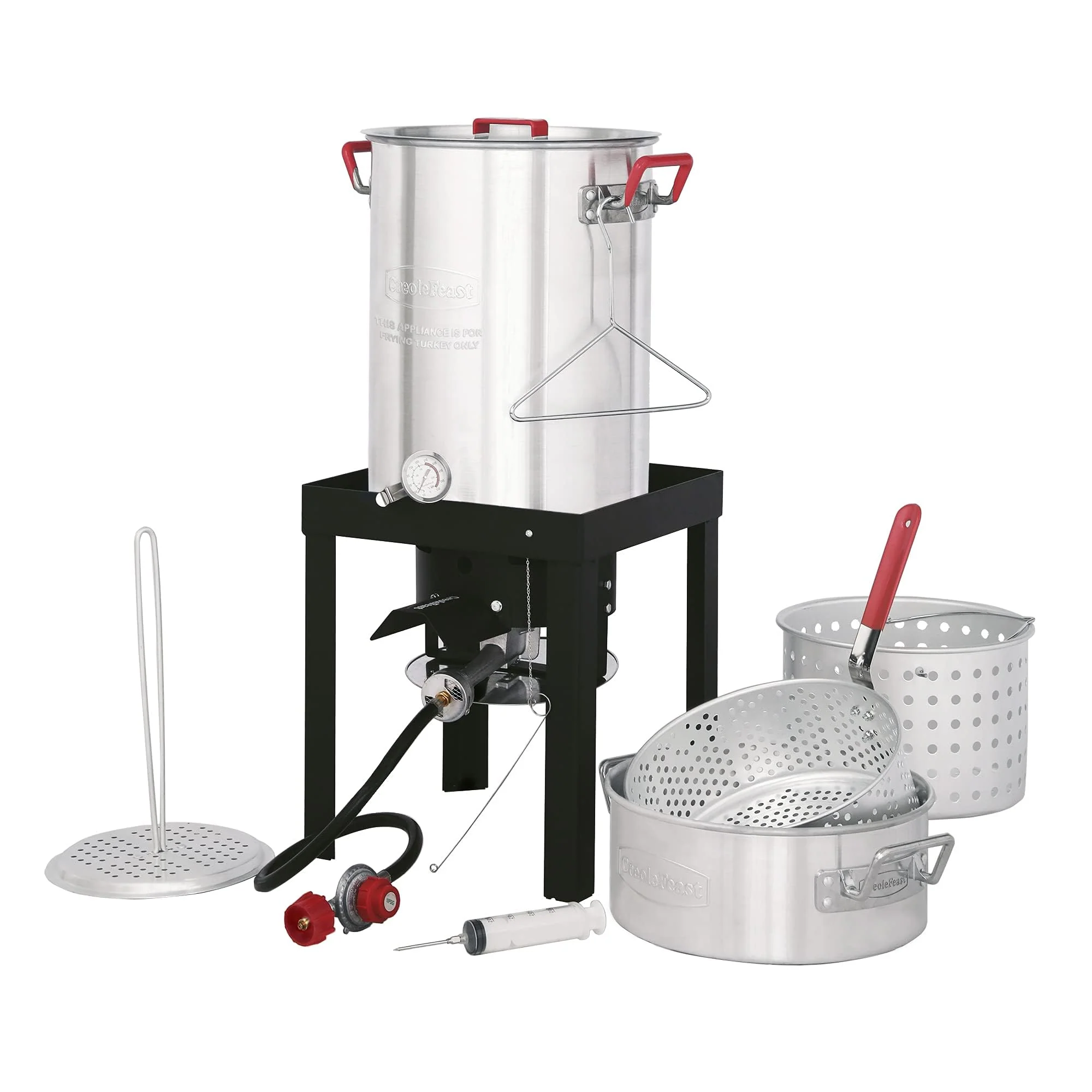 CreoleFeast Fish Fryer Boiler Steamer Set for Outdoor