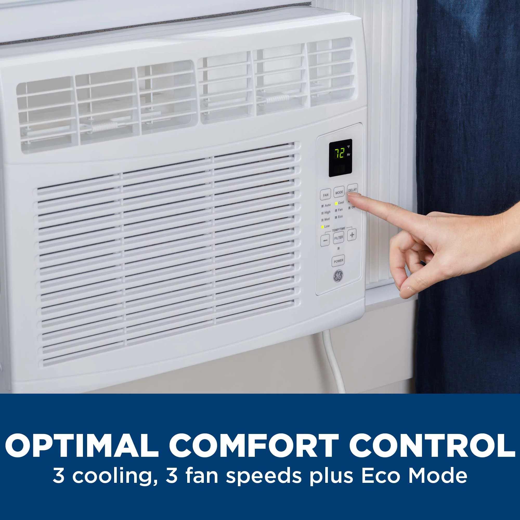 GE 6.000 BTU Window Air Conditioner. Cools up to 250 Sq ft. Easy Install Kit & Remote Included. 115V - MadeInUSA