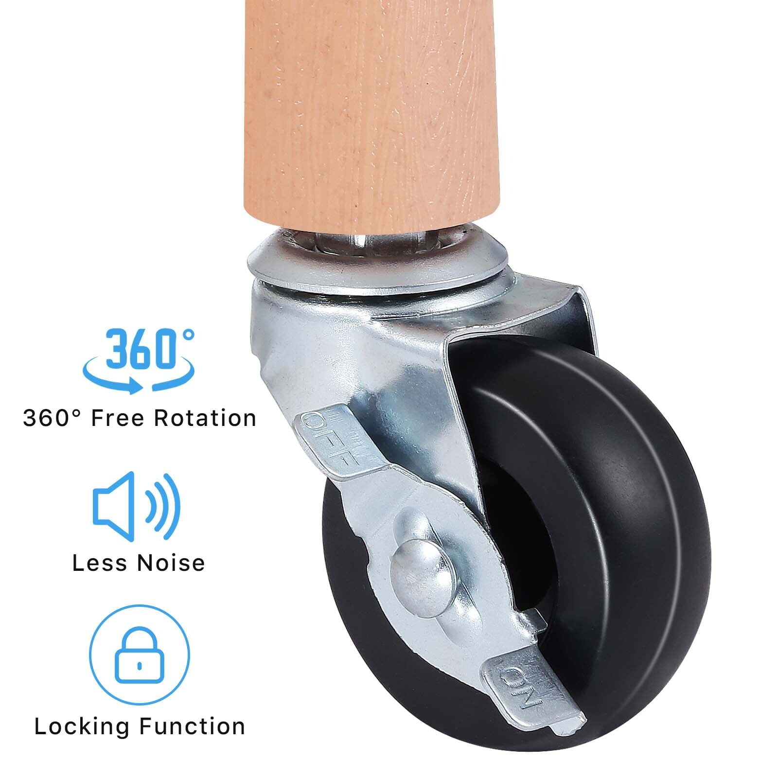 3 Tier Rolling Utility Cart Storage Organizer Service Cart with Handle and Locking Wheels for Home. Bathroom. Office. Kitchen. Coffee Bar. Microwave Cooking Station. White
