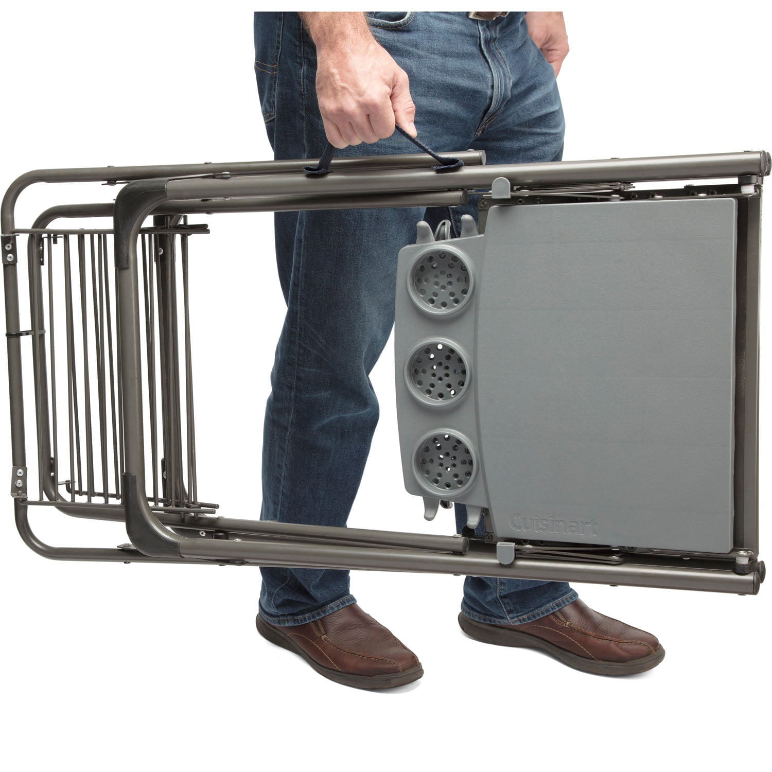 Aluminum Grill Stand with Adjustable Shelf