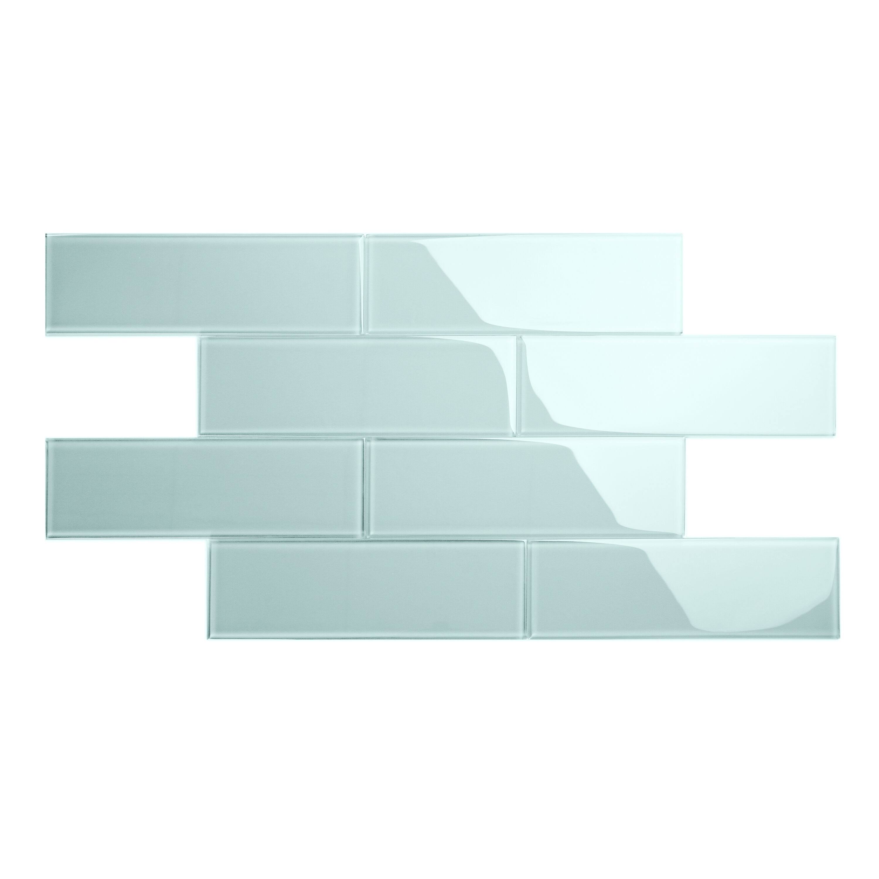 Giorbello Baby Blue 4x12 Glass Subway Tile - 5 St. ft. Case