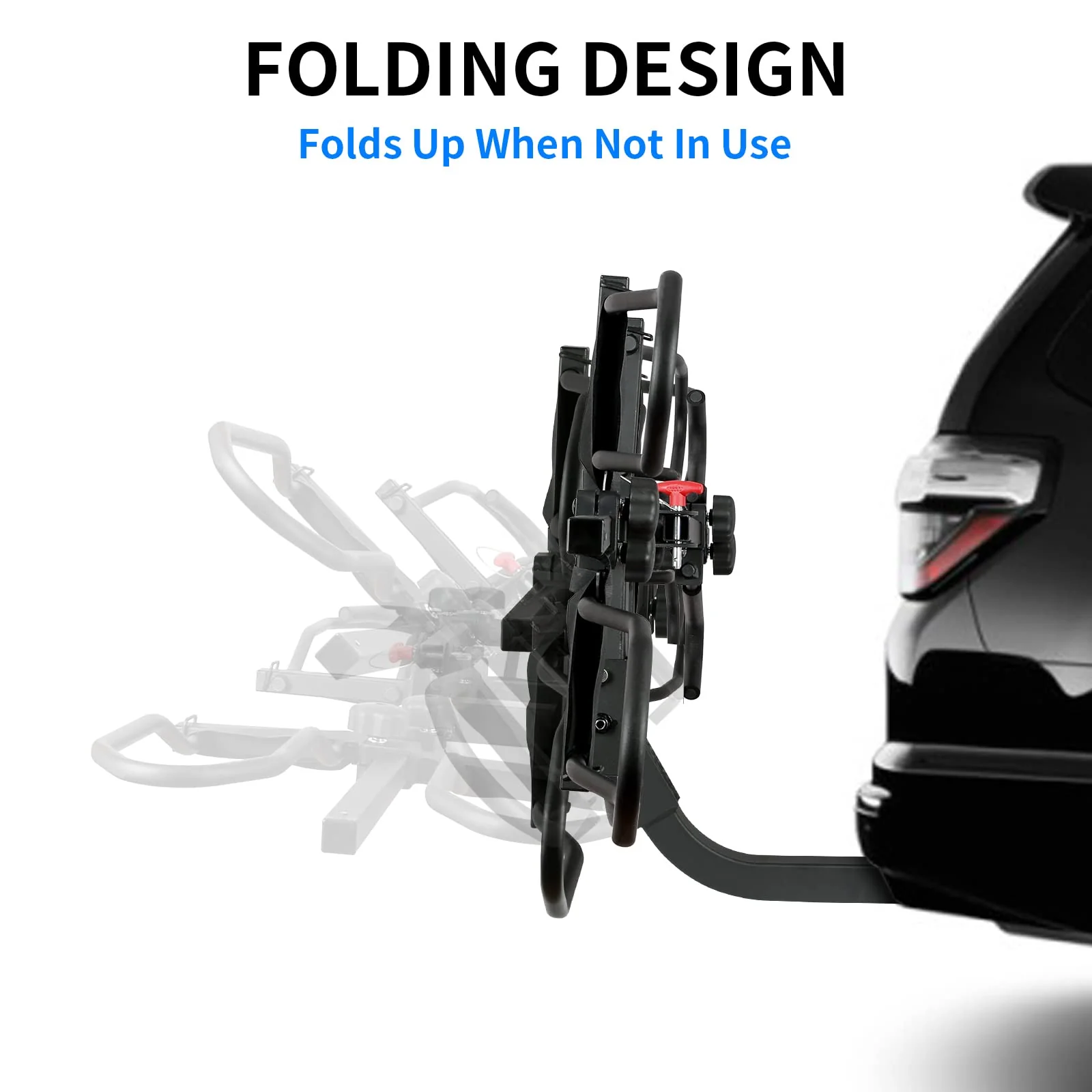 WEIZE Wobble Free Smart Tilting Folding Bicycle Car Racks