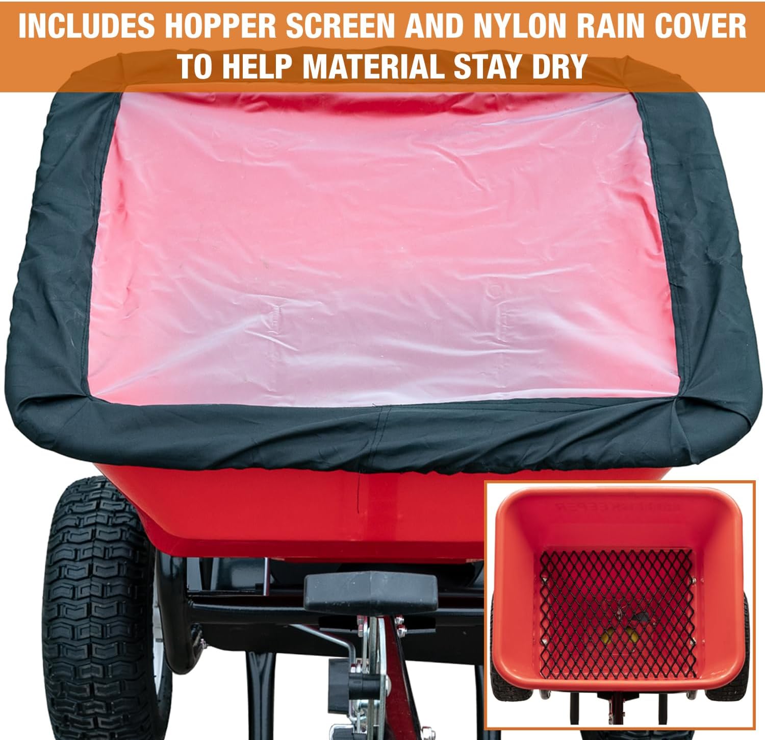 Multi-Purpose Walk Behind Push Spreader 3039632R Grounds Keeper. 100 Pound Capacity. Multi Use Tool for Grass Seed. Salt. De-Icer. Fertilizer and Seeds � Spreader