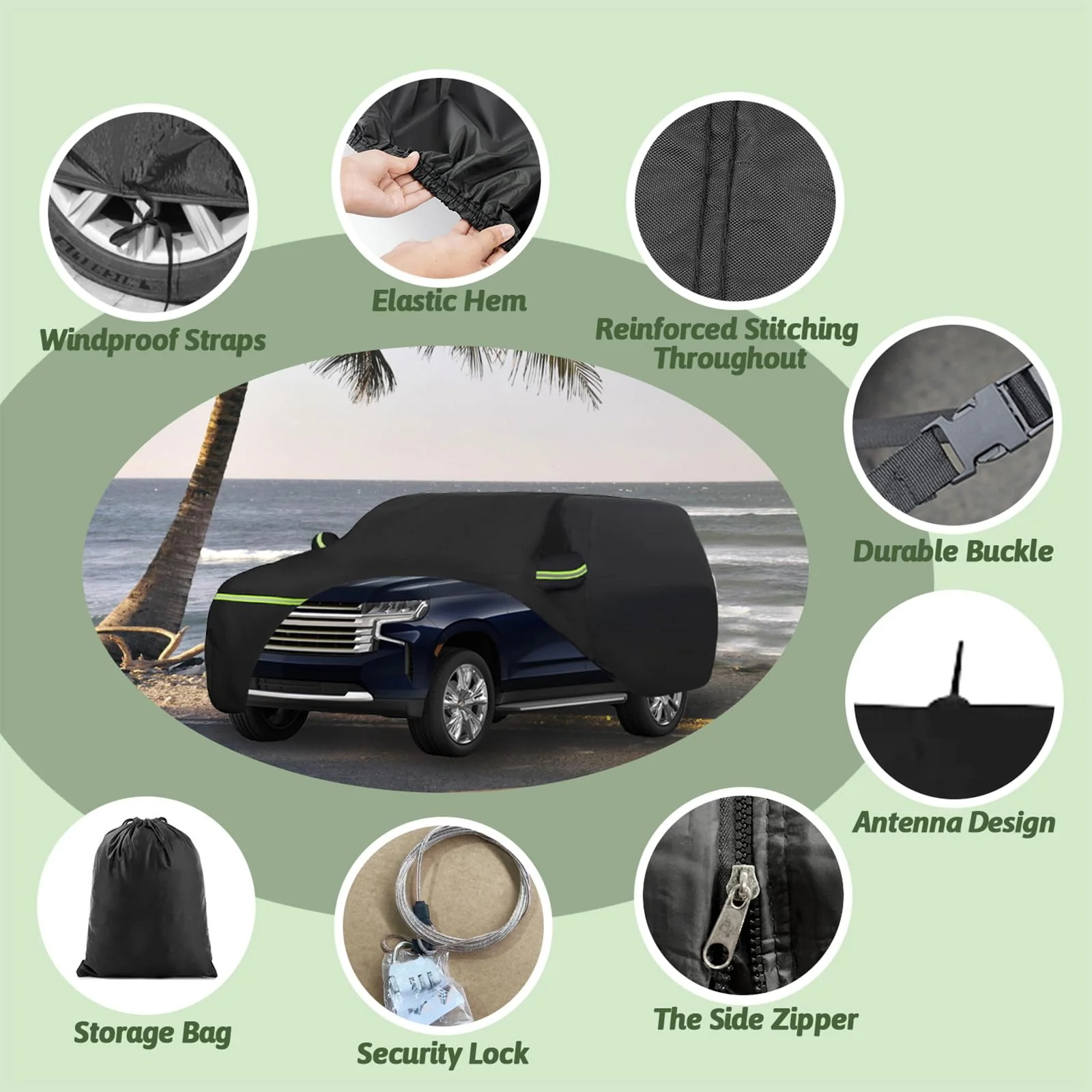 BETERNY 6 Layer Car Cover. Waterproof All-Weather Protection