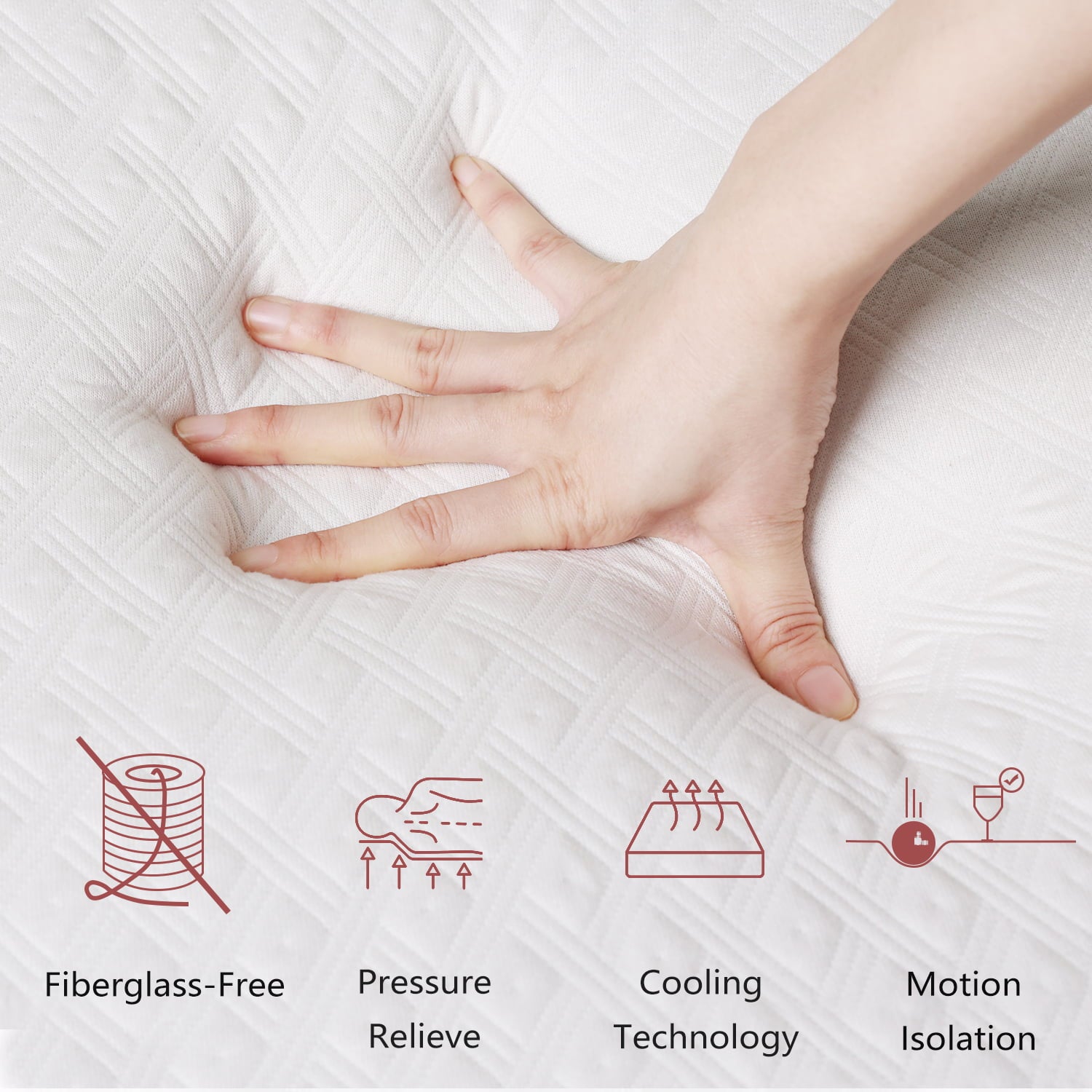 Mattress.Smiaoer 8 Cool Gel Memory Foam Mattress.Bed in a Box.Made in USA